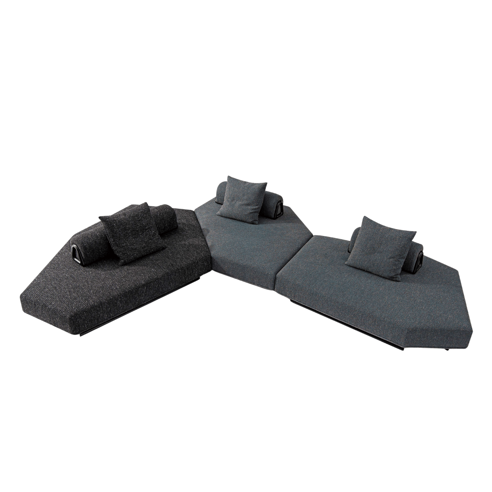 Interstellar Sofa by Maxmarko, futuristic modular seating with polygonal forms.