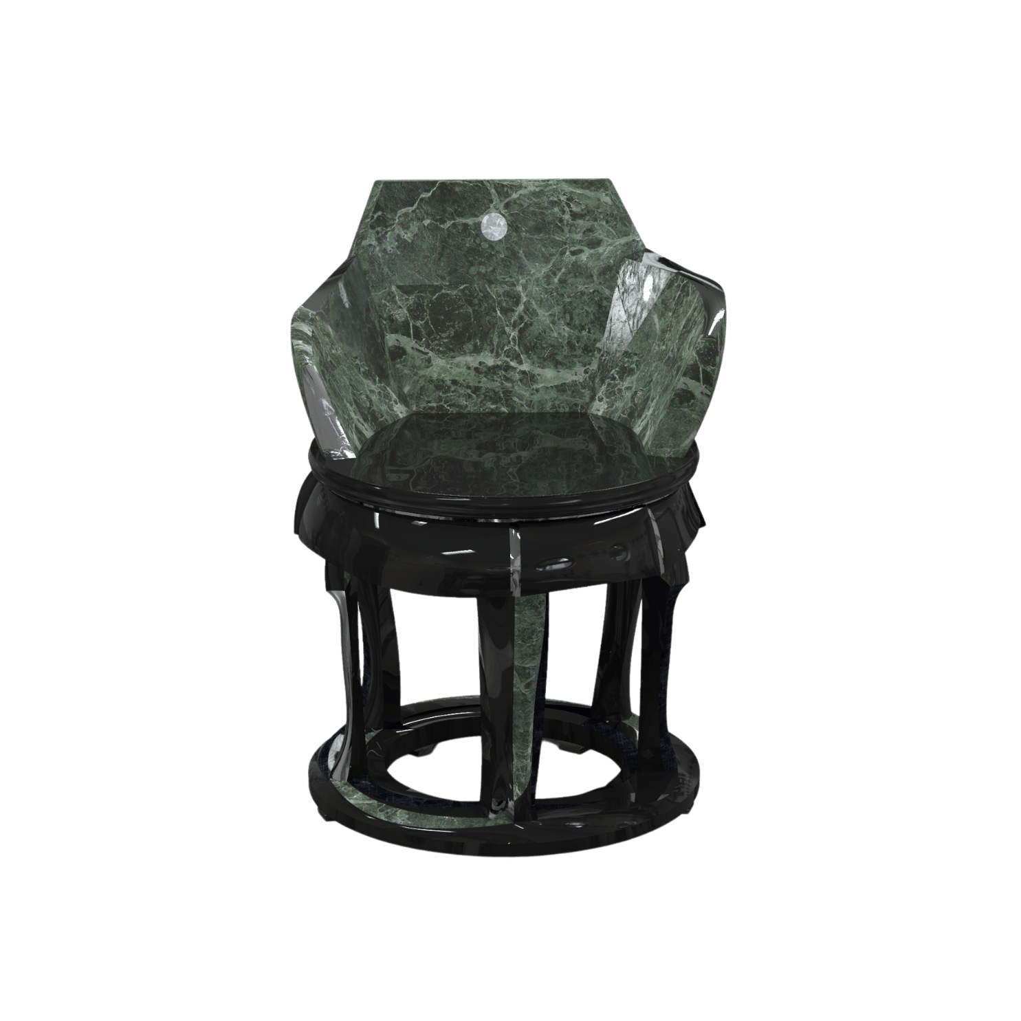 ARTEMPO Screen Round Stool, collectible Asian-inspired designer furniture