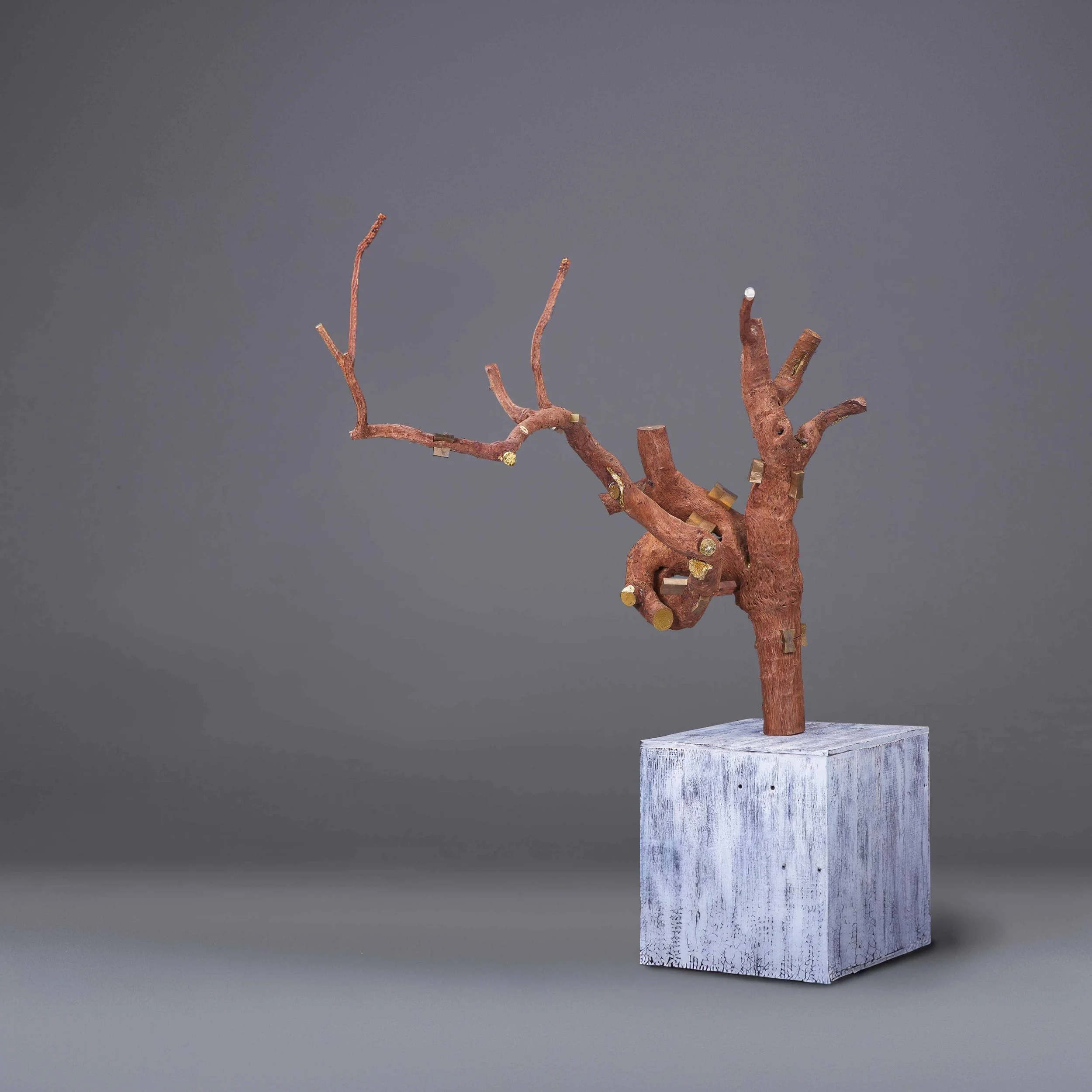 Chinese lacquer contemporary art with deep material texture