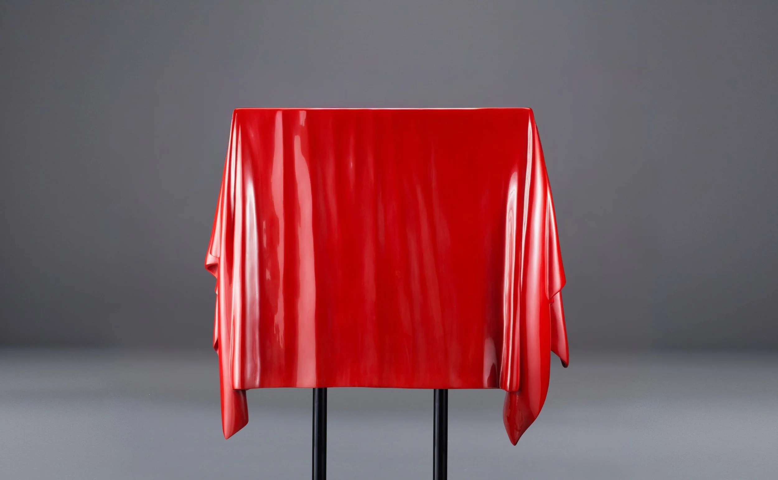 Red Garment I Chinese lacquer art sculpture, unique contemporary artwork for luxury interiors