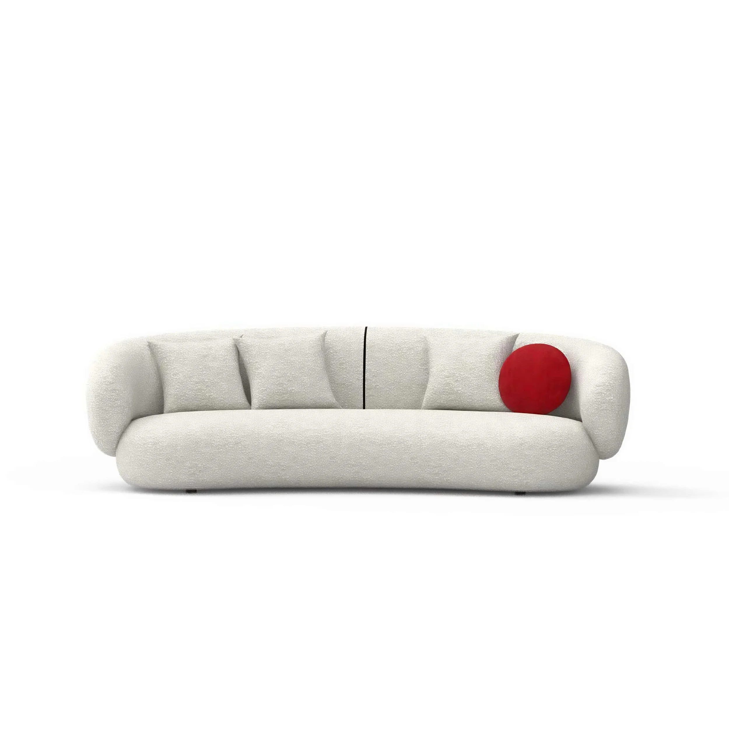 Gary Zeng designed modular sofa with soft rounded geometry for luxury interiors
