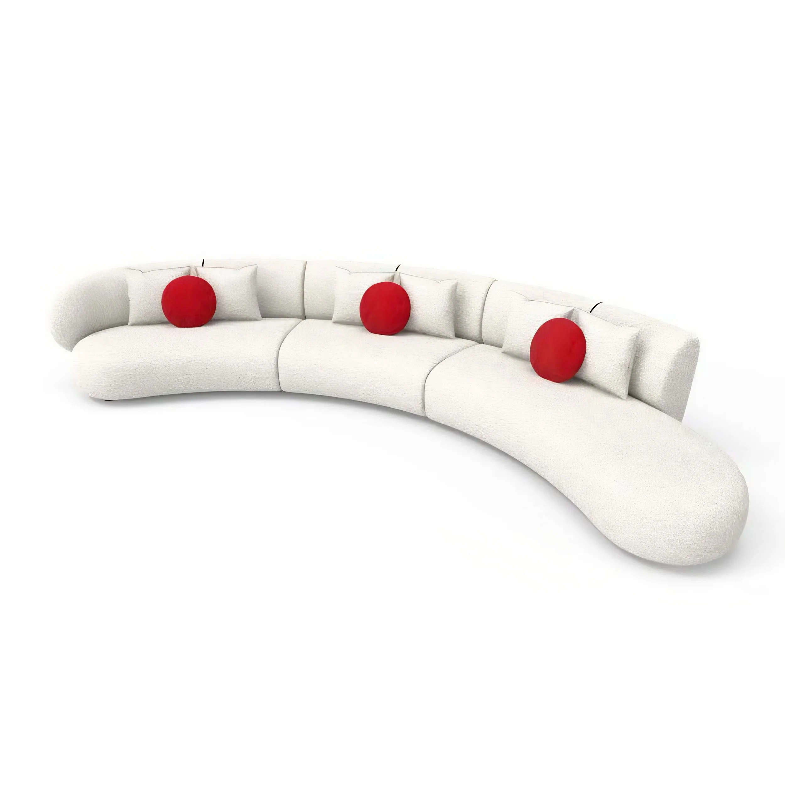 Sculptural curved sofa in multiple modules by Precious Home