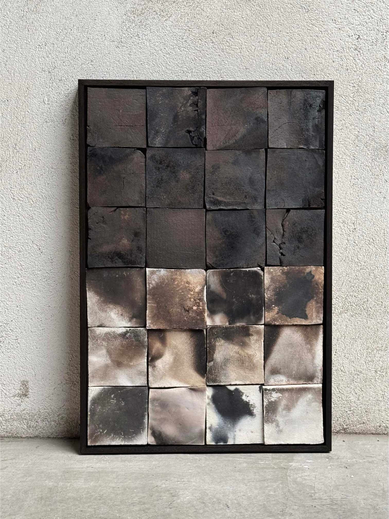 Ceramic wall sculpture Bright Dark by Yoyo Balagué, modular contemporary artwork at EAST WEST SPACE Contemporary Art Gallery