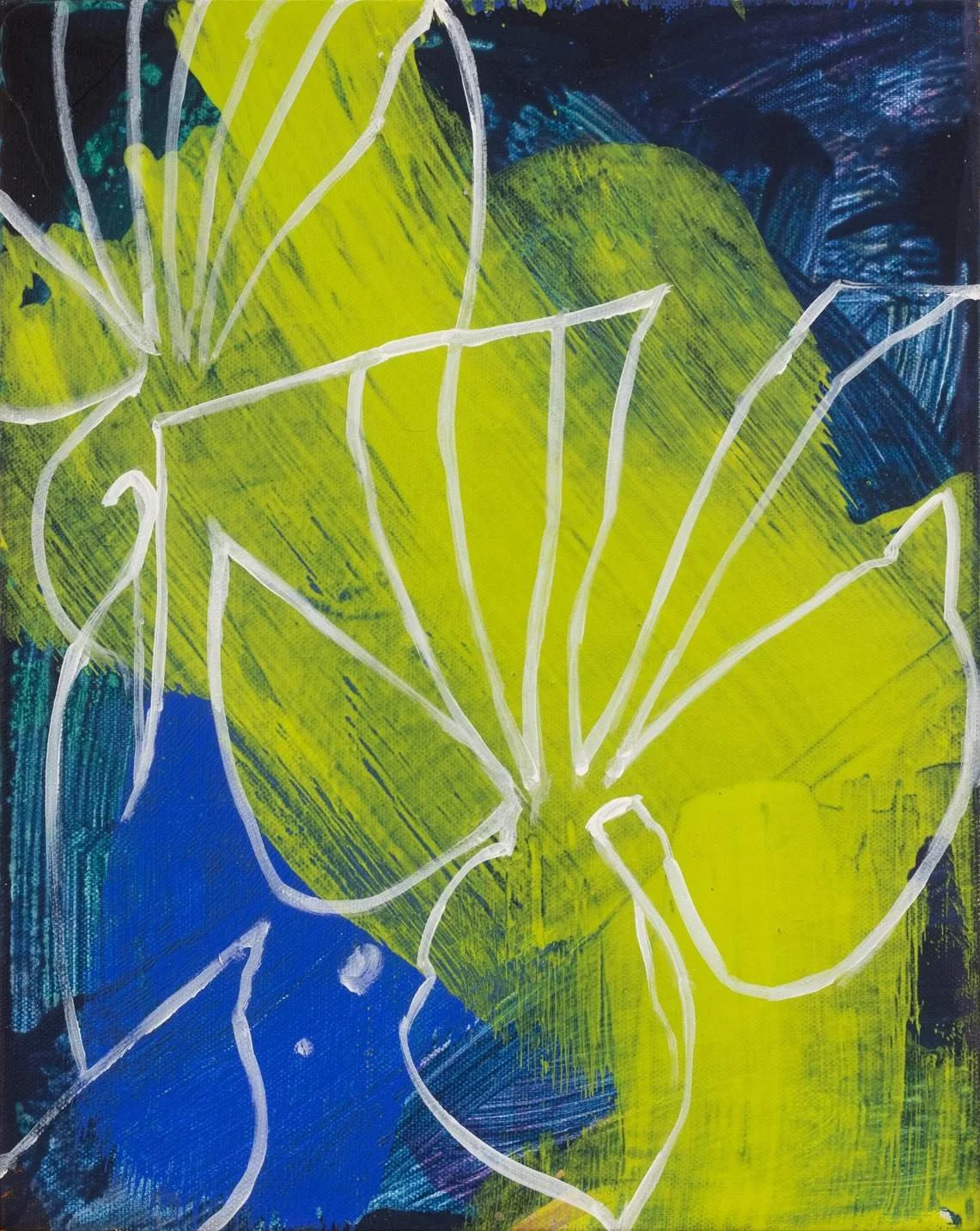 Expressive abstract botanical artwork by Bian Jing, Chinese contemporary artist at EAST WEST gallery