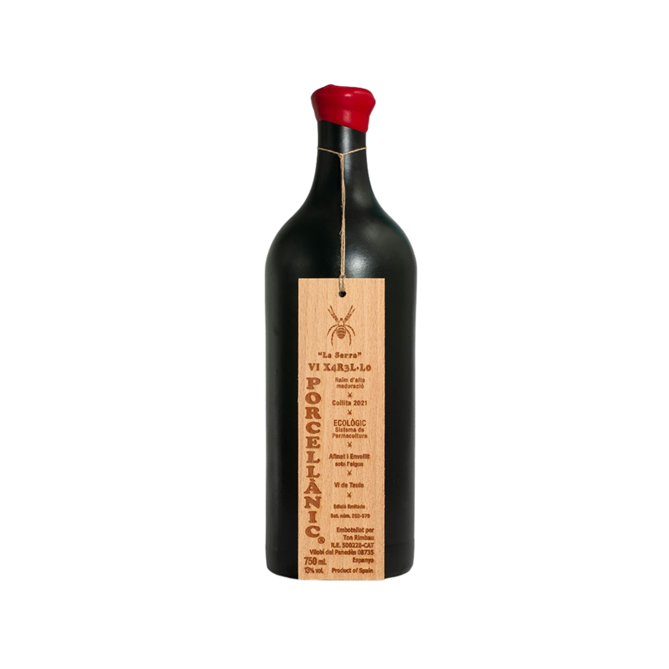 “La Serra” Xarel·lo 2021 Catalan premium natural wine aged in ceramic bottles by Ton Rimbau