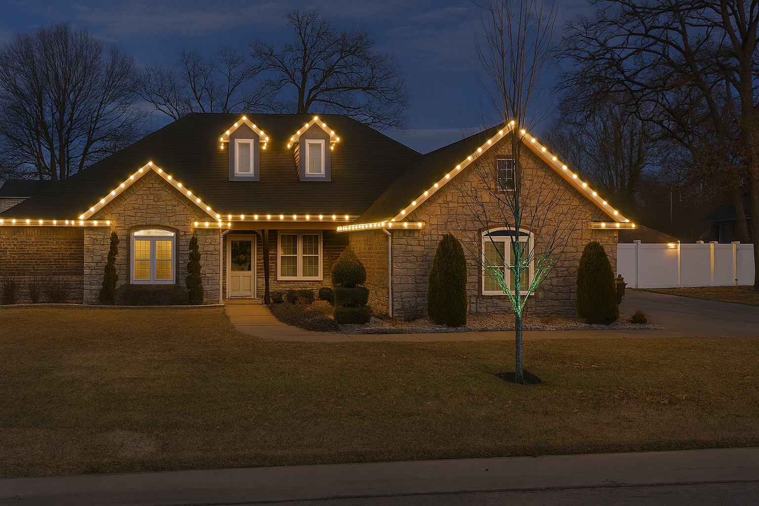 Professional Christmas lights, custom fit to each home!