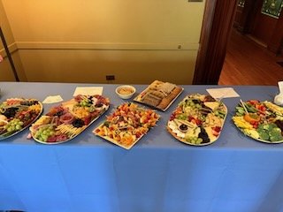 Spread for a bereavement gathering.