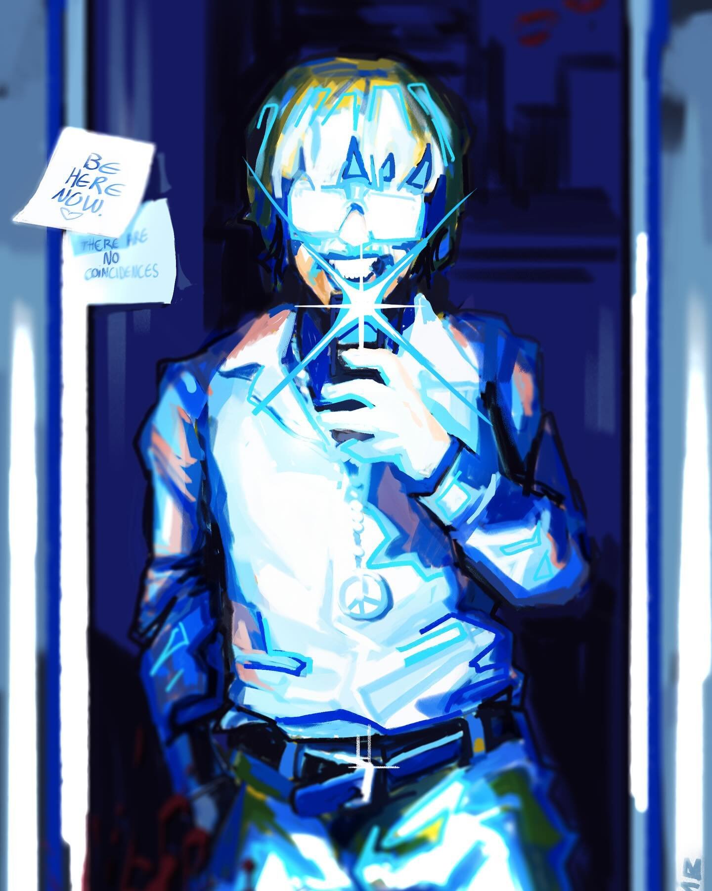 more of my stupid ass malklvian from @vampirethemasquerade. i hate his guts. i cant stop drawing him. blonde AND a pornstache AND acne scars AND a vampire pick a struggle holy shit

#vtm #vampirethemasquerade #vampire #ttrpgart #worldofdarkness #digi