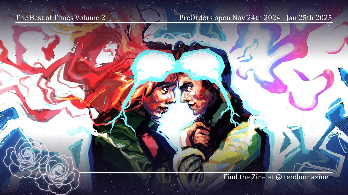 Here&rsquo;s a little sneak peek at my piece for the second volume of The Best of Times tendonna zine! So happy to be a part of this again and to see how I&rsquo;ve improved since the first time around &lt;3
A lot of beautiful work from very talented