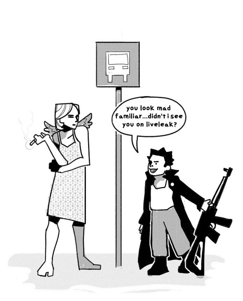 Avatars of Martyrdom and Vengeance Accidentally Summoned To Same Crossroads, Forced To Share Bus Home

#artistsonininstagram #comic #originalcharacter #newnewgods