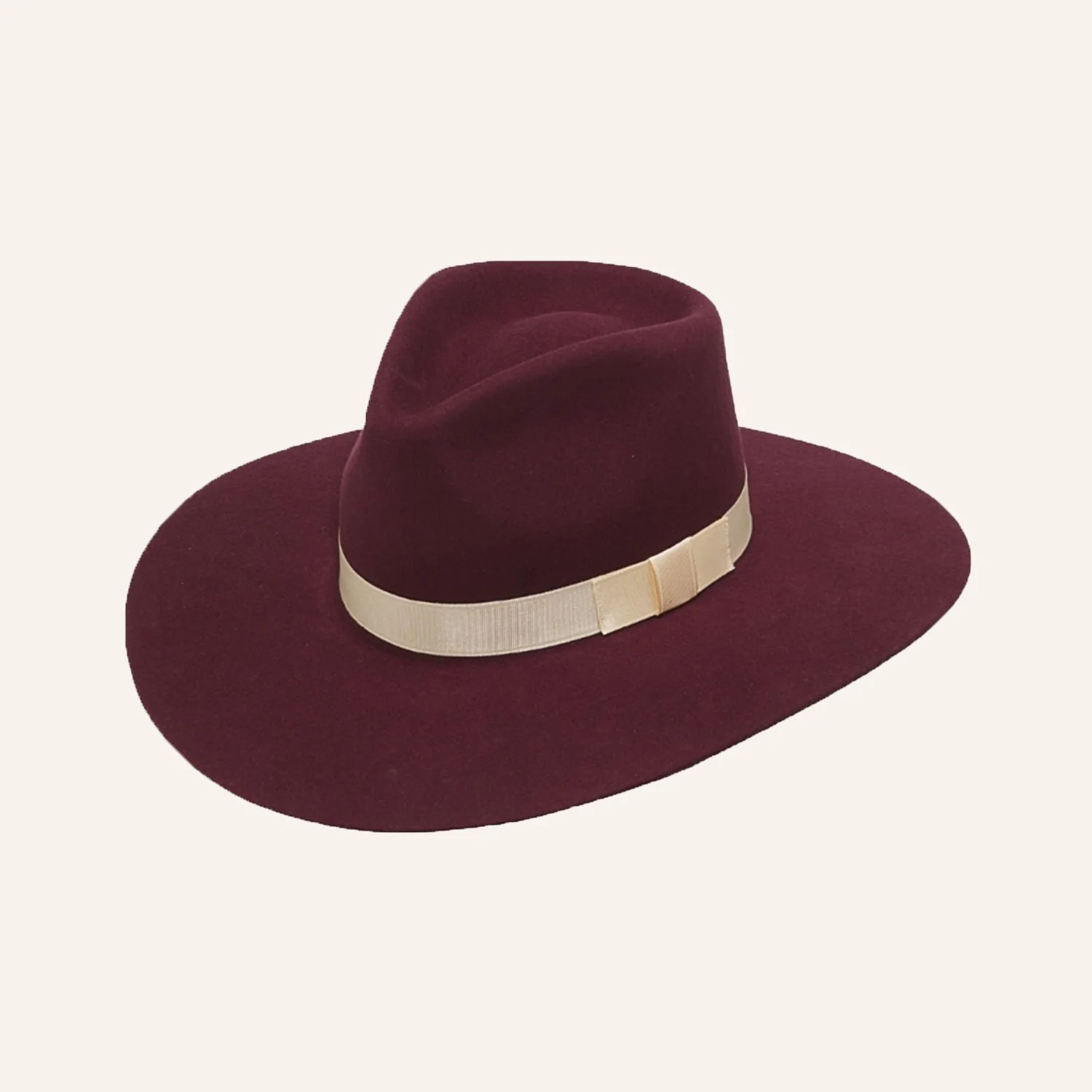 Pinch Front Western Hat | Burgundy