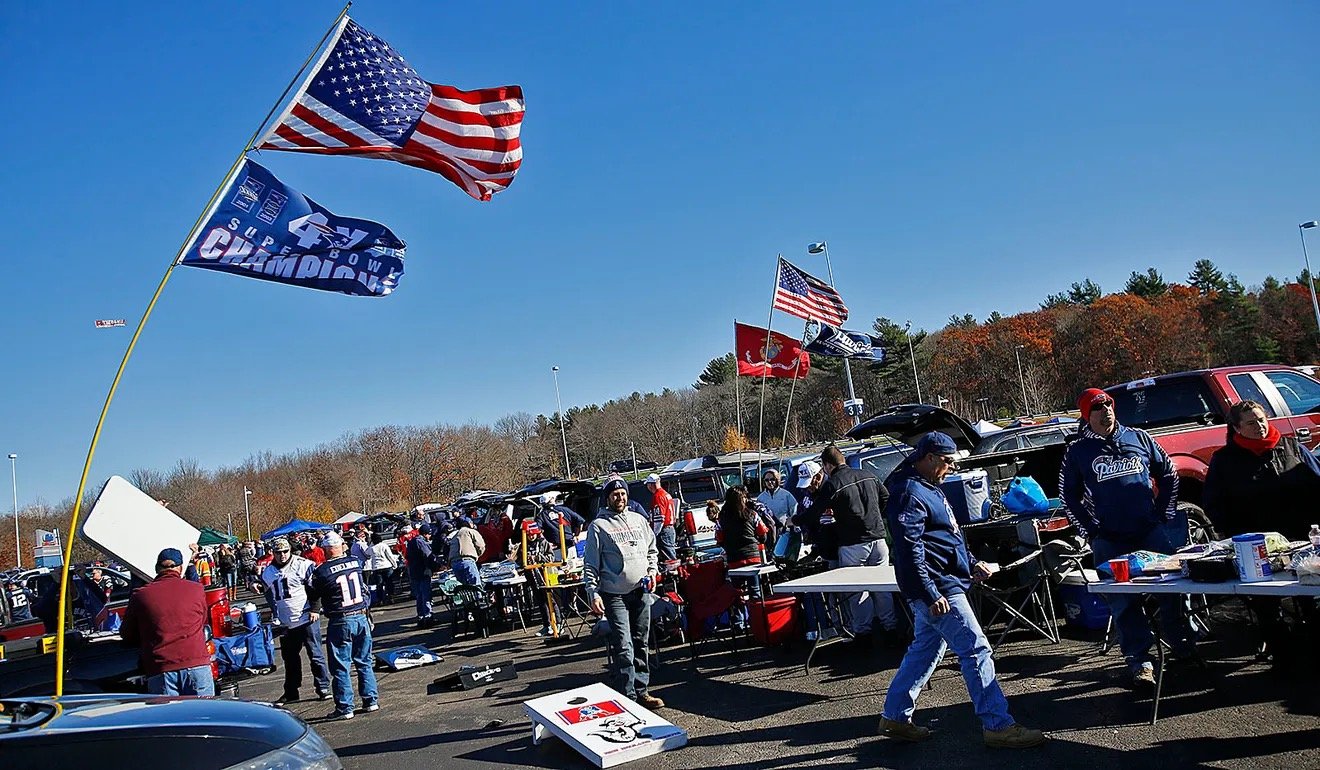 Tailgating outside Gillette Stadium