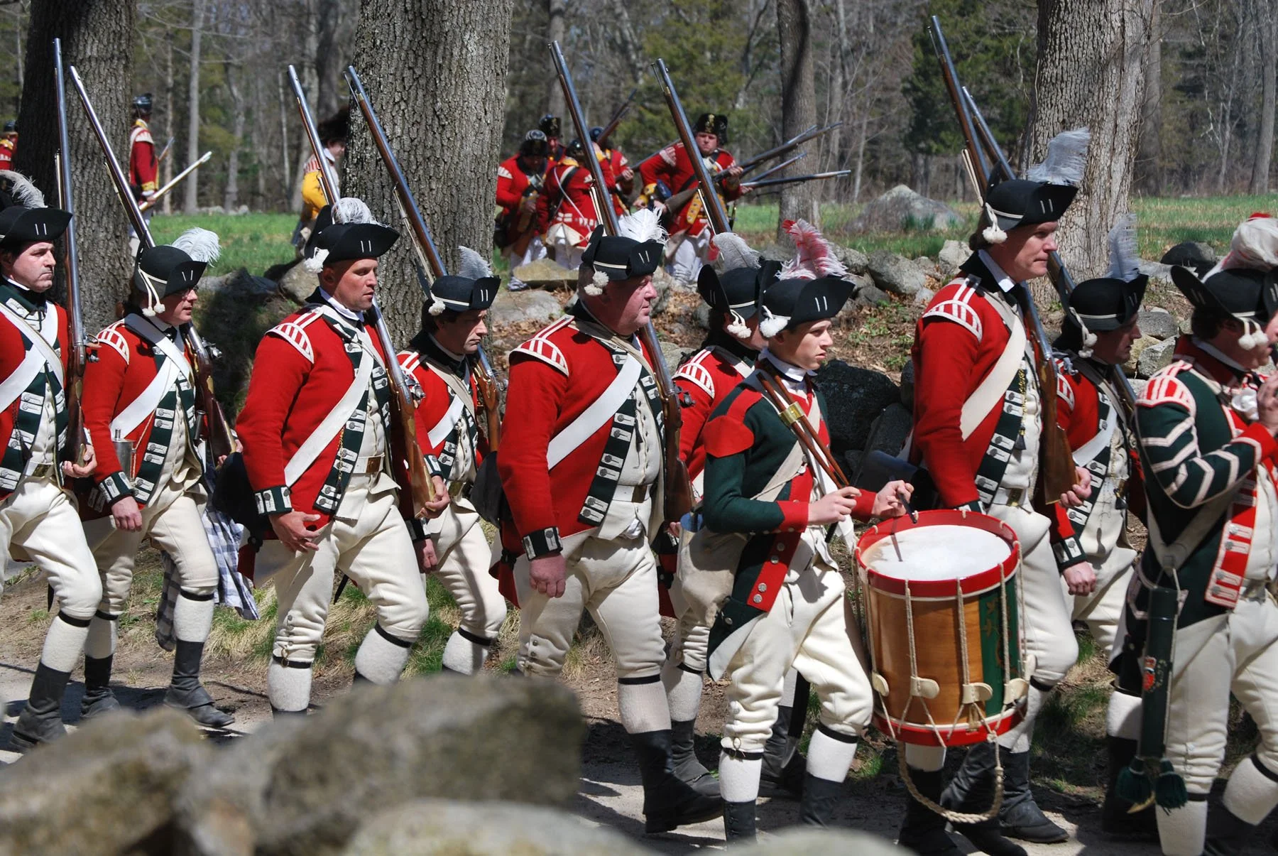 Patriot’s Day reenactors.