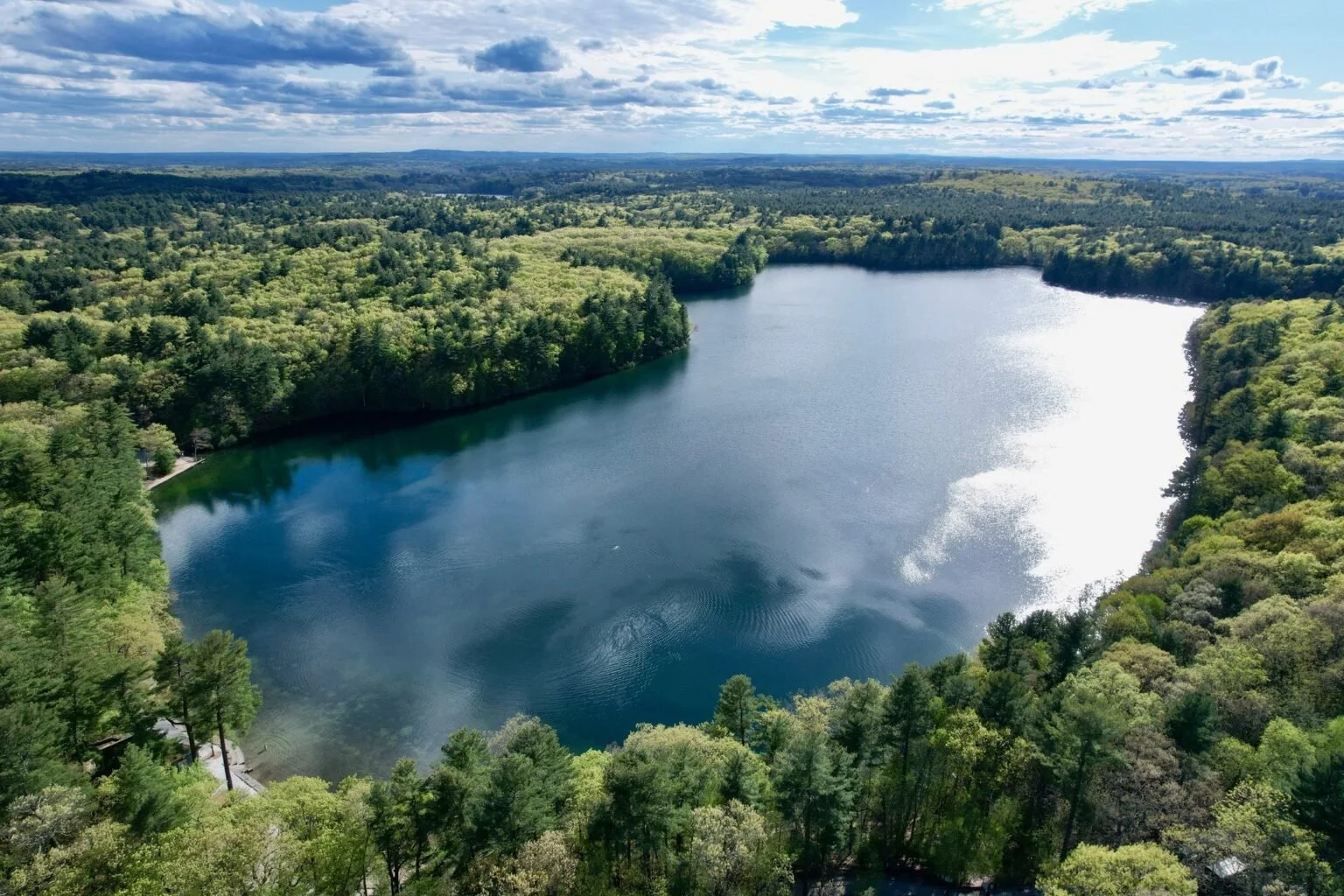 Aeriel view of Walden Pond