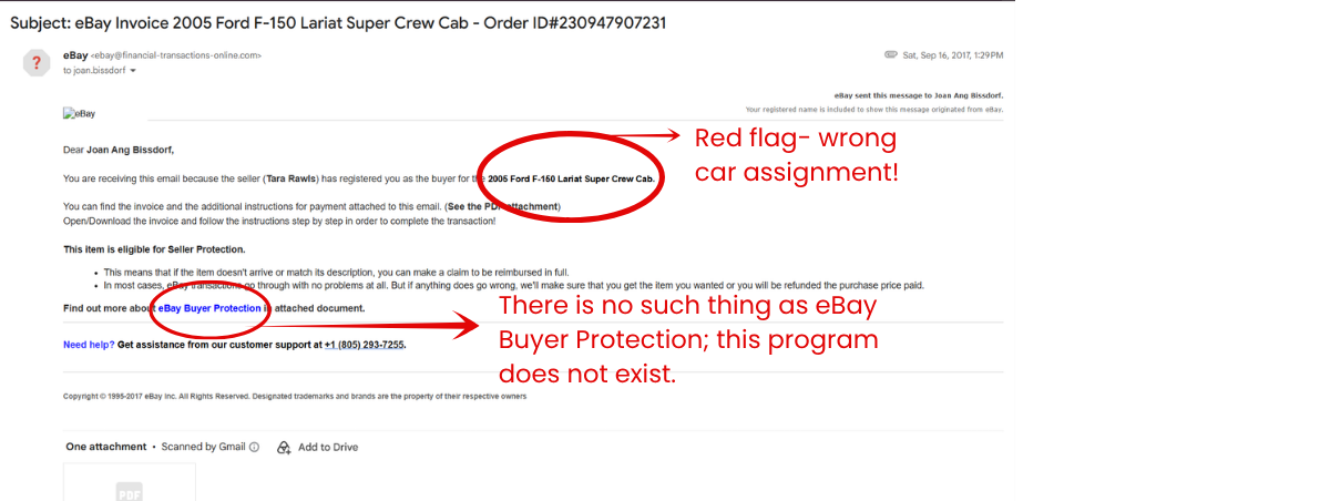 Part 5 of eBay car scam