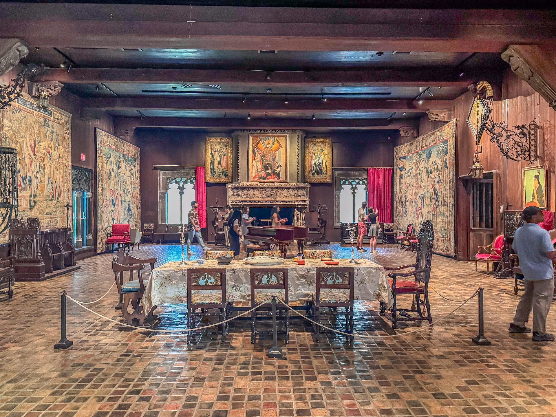 Tapestry Room inside the Isabella Stewart Gardner Museum located in Boston, Massachusetts