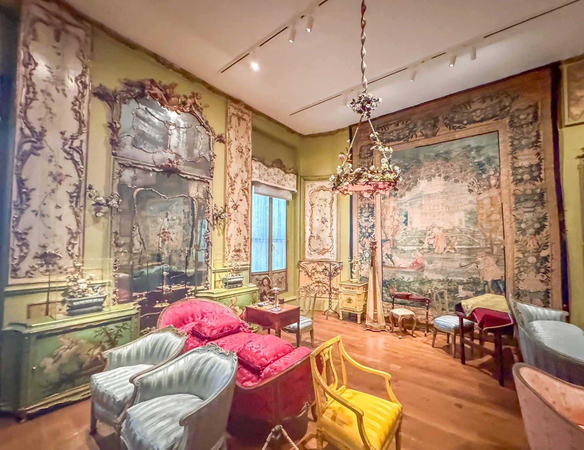 Gallery room inside the Isabella Stewart Gardner Museum in Boston, Massachusetts.