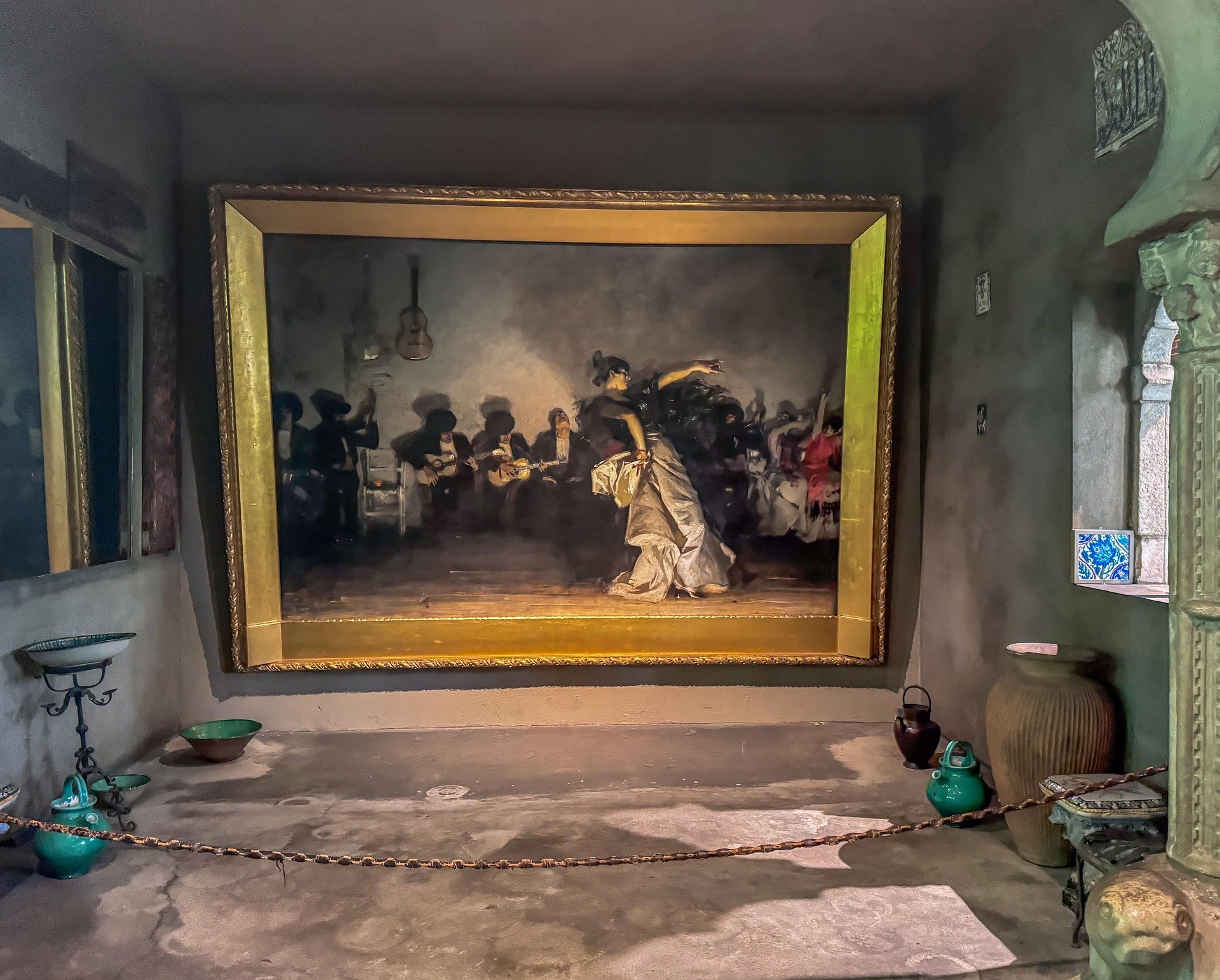 El Jaleo by John Singer Sargent, on display in the Spanish Cloister at the Isabella Stewart Gardner Museum in Boston.