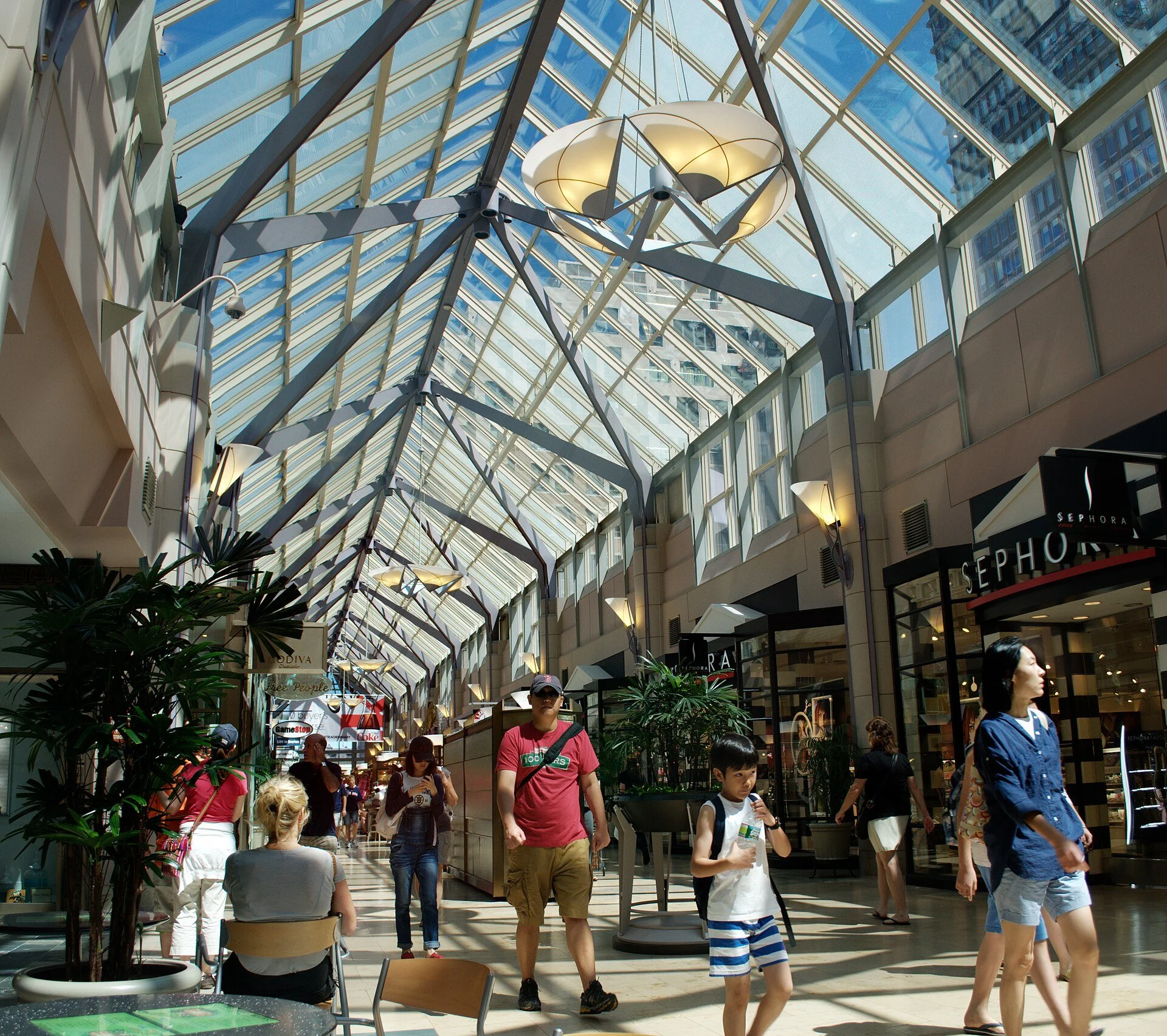 Interior of Shops at Prudential Center, Boston.