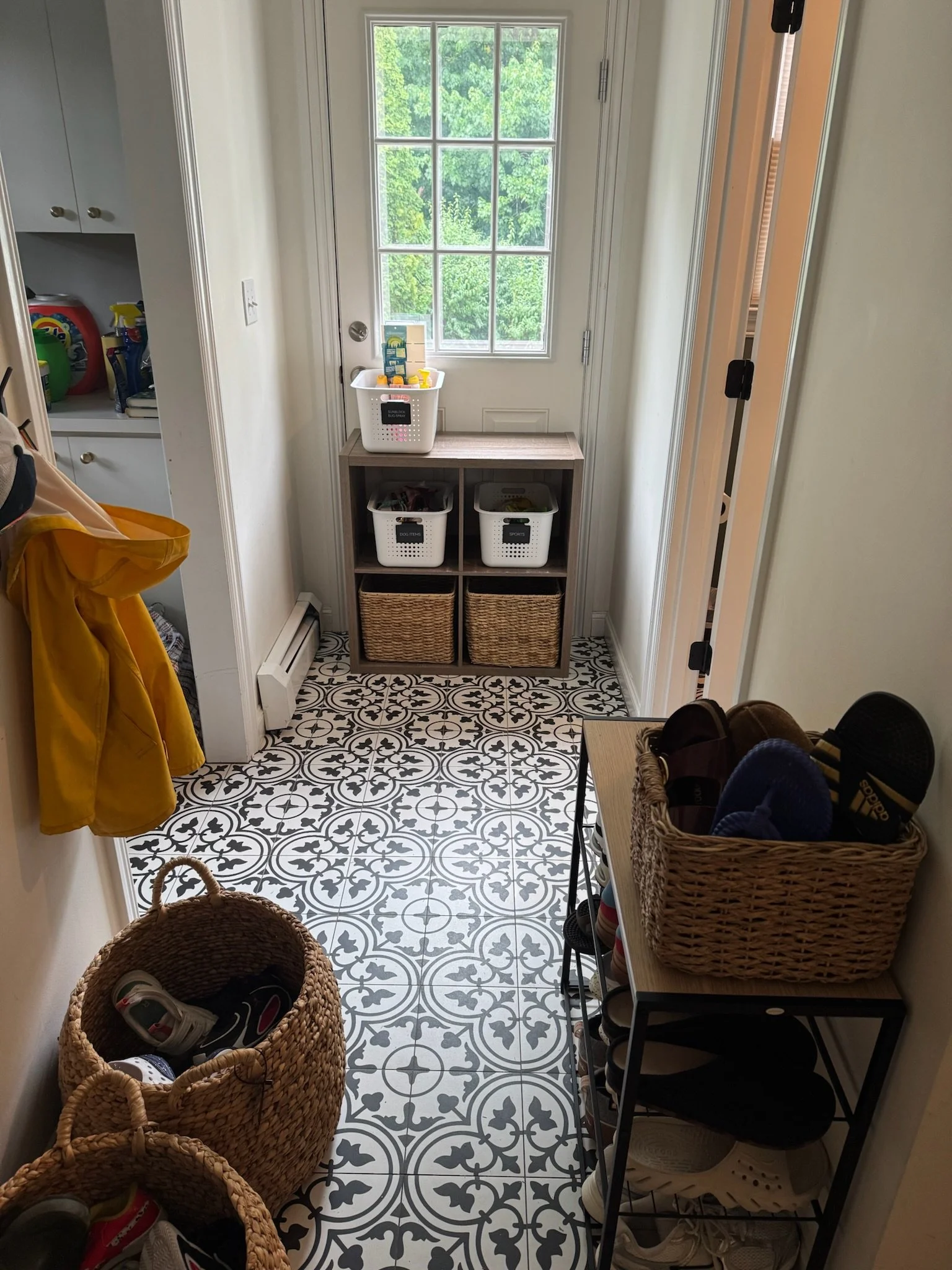 AFTER: The client does not use this door and likes to keep it blocked so I made use of that space with their existing piece.