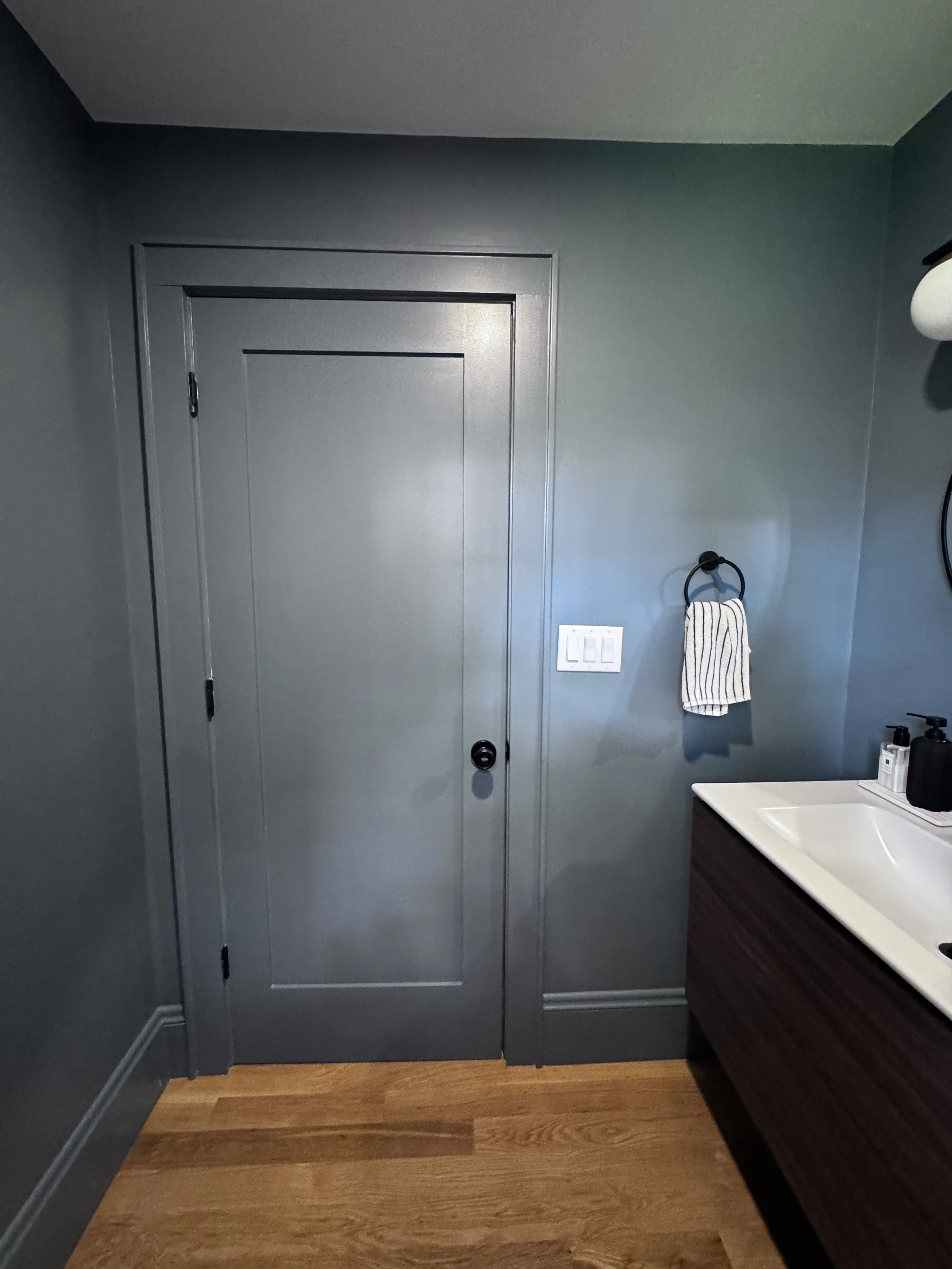 Powder room in new addition