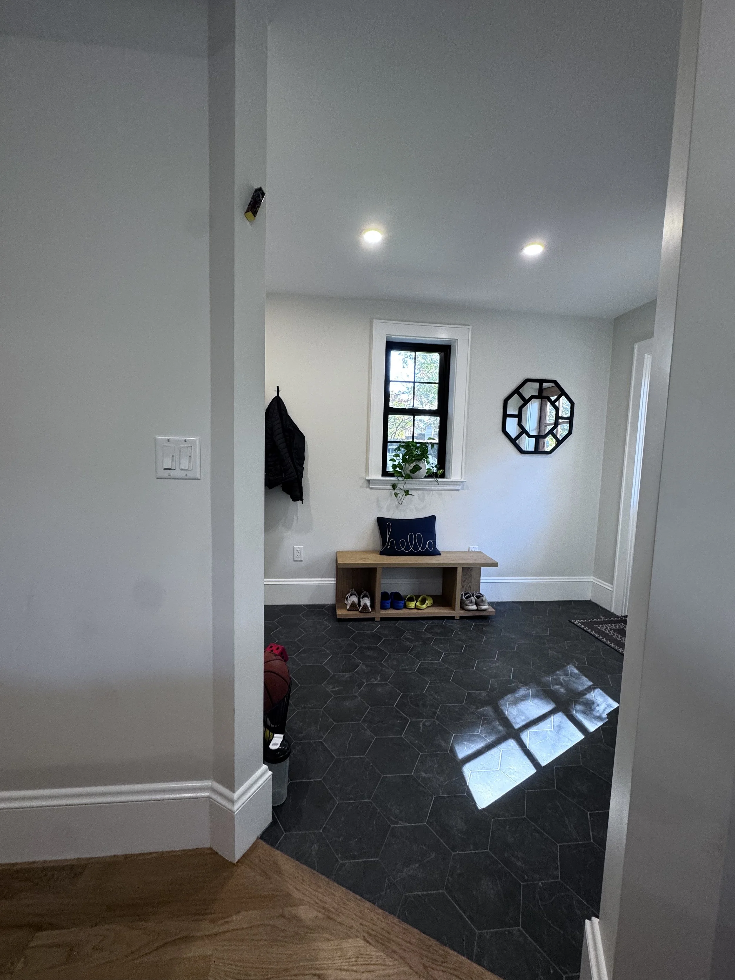 Mudroom in new addition