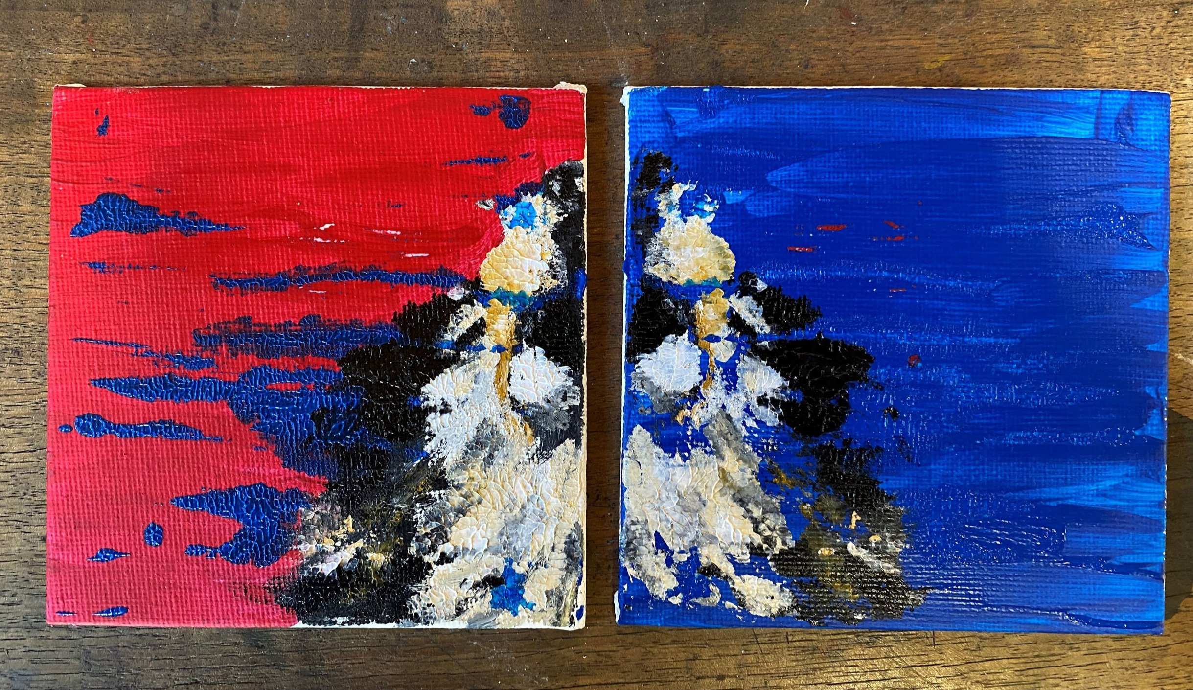 Design development, showing the Rorschach effect for the wolf idea