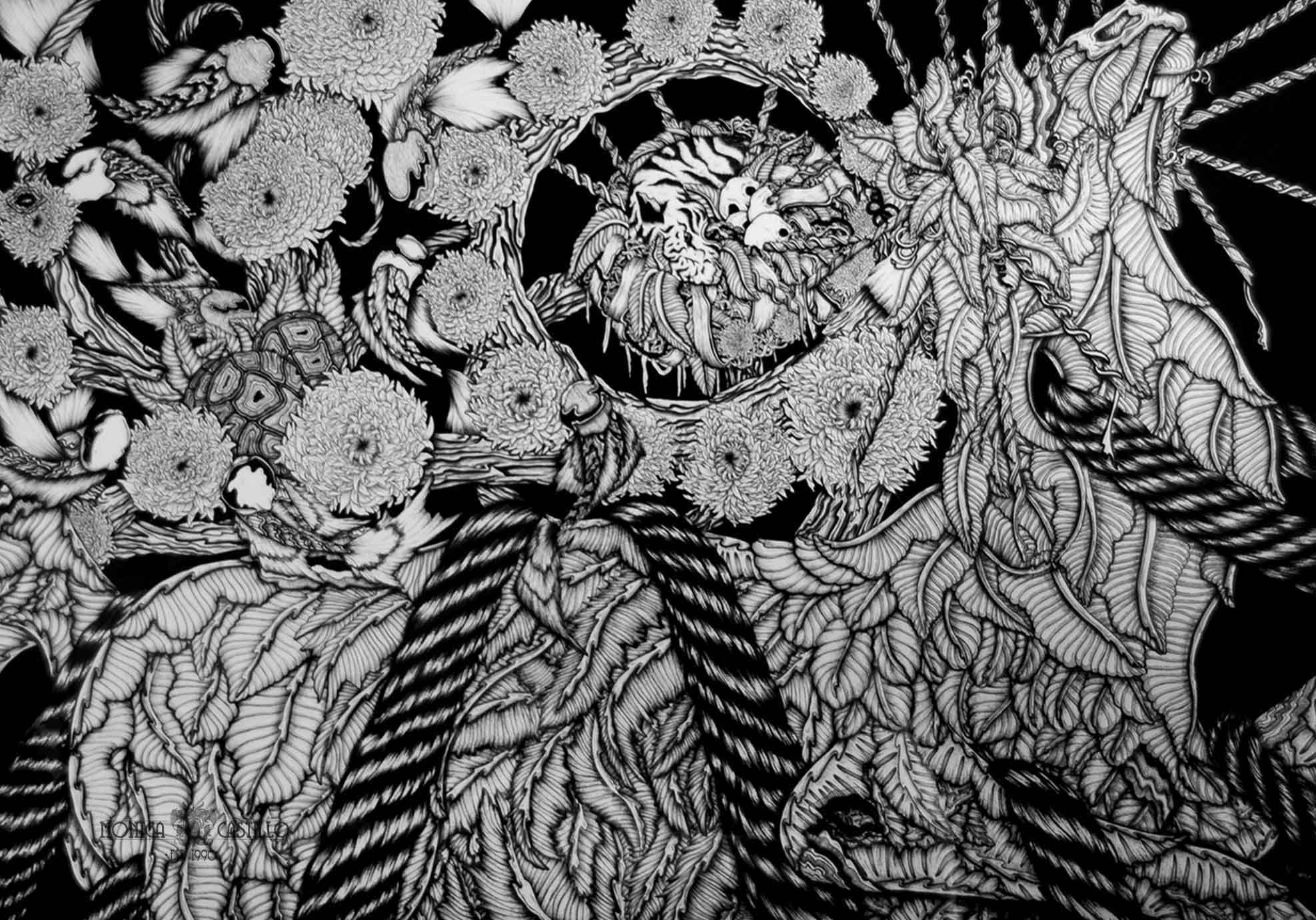 Captured Innocence
2014
Ink on paper
67 cm x 97 cm