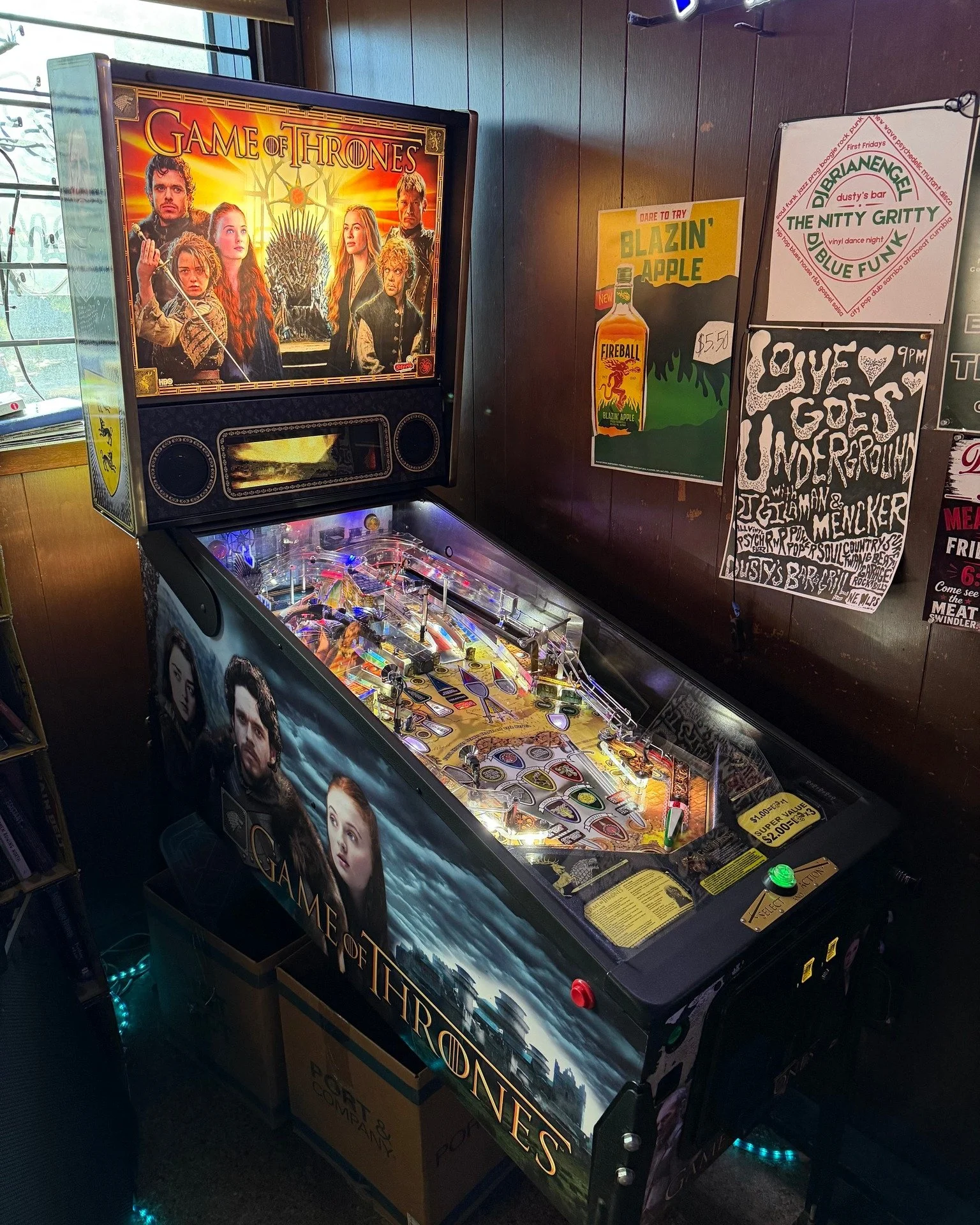 Game of Thrones Pro is in at Dusty's Bar and Dagos in Northeast. The air conditioning is rocking and it's a perfect place to cool down.

Released by Stern in 2015 and designed by Steve "The King of Flow" Ritchie, it delivers long shots, bru