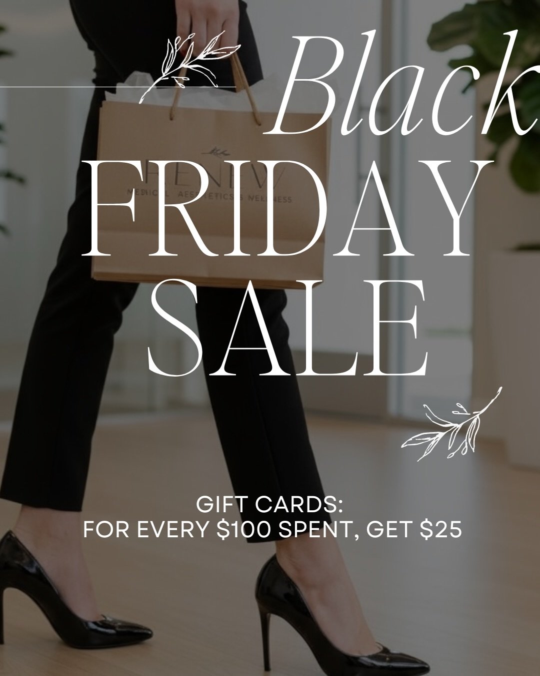 Black Friday Deals start today! 

🔥 For every $100 purchased on a Gift Card, $25 will be added complementary🔥 

Give the gift of Glow this year ✨

To purchase, visit our linktree in bio and click &ldquo;Buy Black Friday GiftCards&rdquo;  or comment
