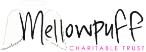 Logo of Mellowed Charitable Trust with stylized text and a halo above the letter M.