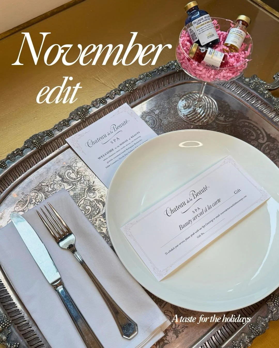 The November Edit
A curated taste of beauty, couture lip care, and quiet holiday indulgence, served &agrave; la carte at Ch&acirc;teau de la Beaut&eacute;. Your seat at the beauty table is waiting. 

Monika Heiligmann&rsquo;s lip wardrobe is where tr