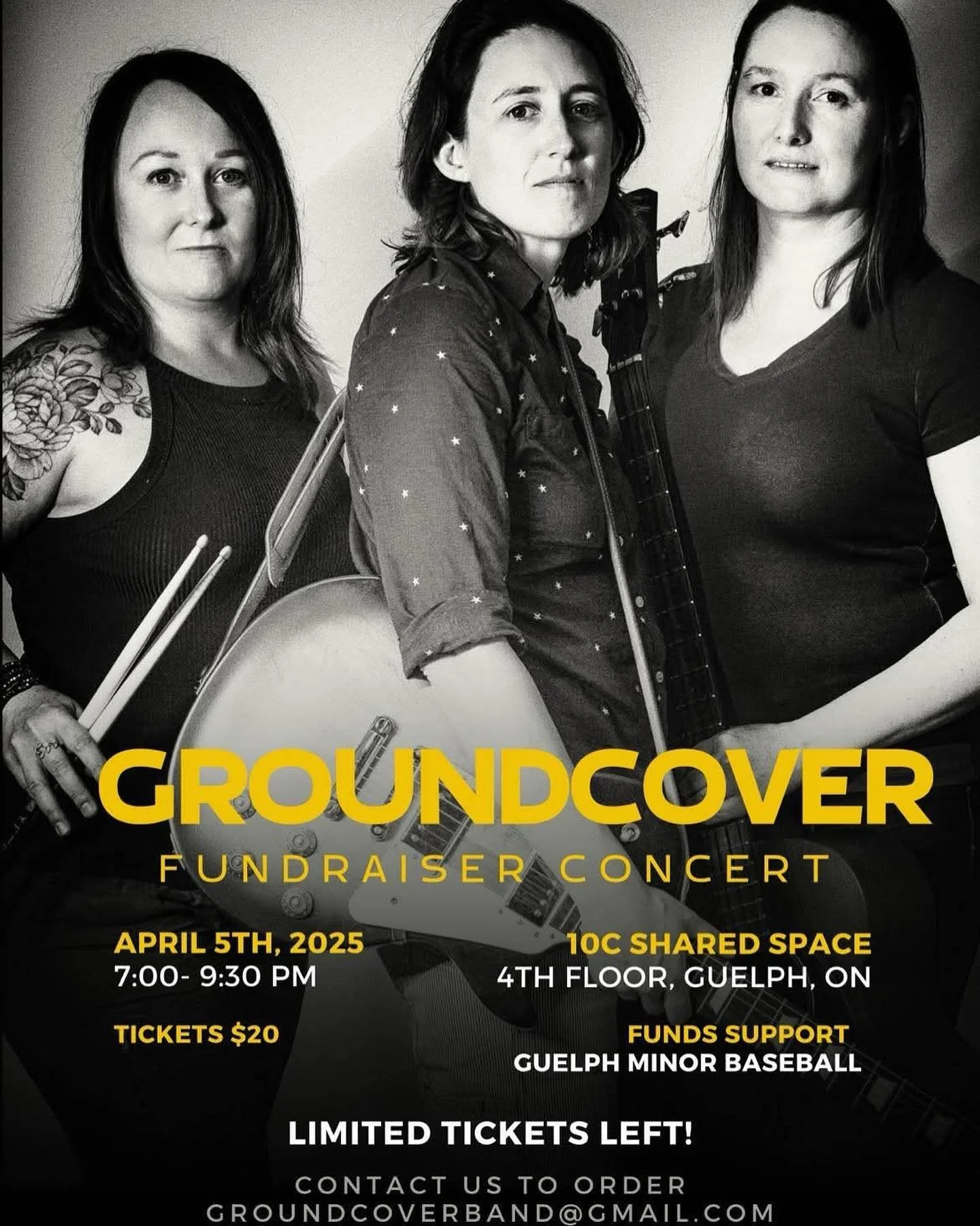 Hi folks! We&rsquo;re playing a small fundraiser for local baseball teams - there are limited tickets left so feel free to get in touch if you would like to reserve some. Otherwise keep an eye out for many show announcements coming up this spring and