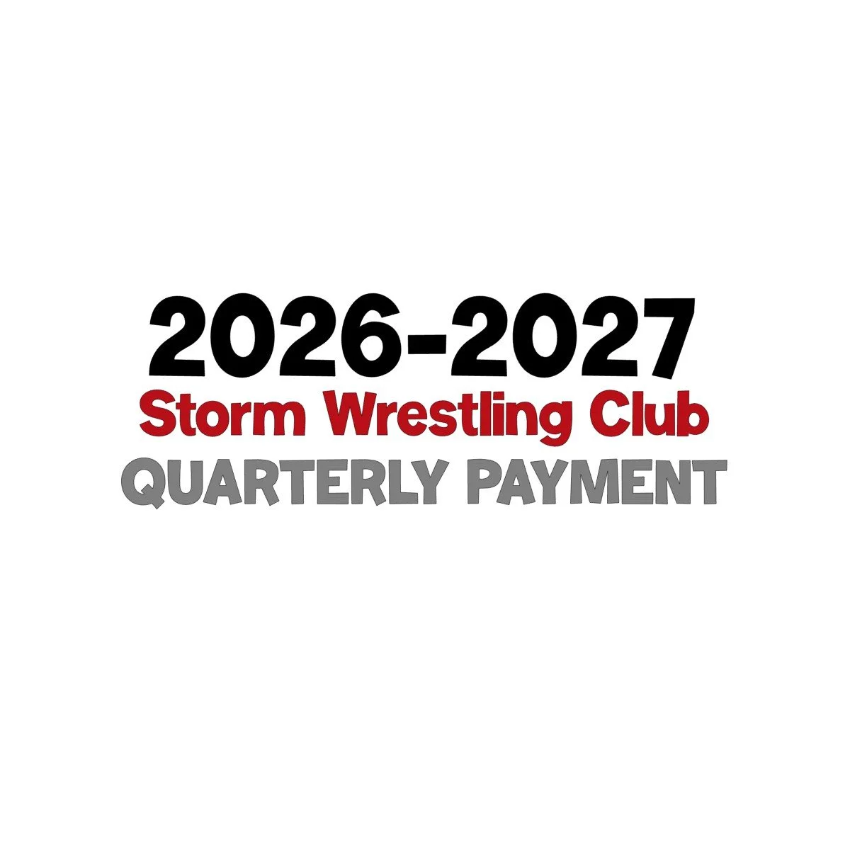 2026-2027 Wrestling Quarterly Payment Option
