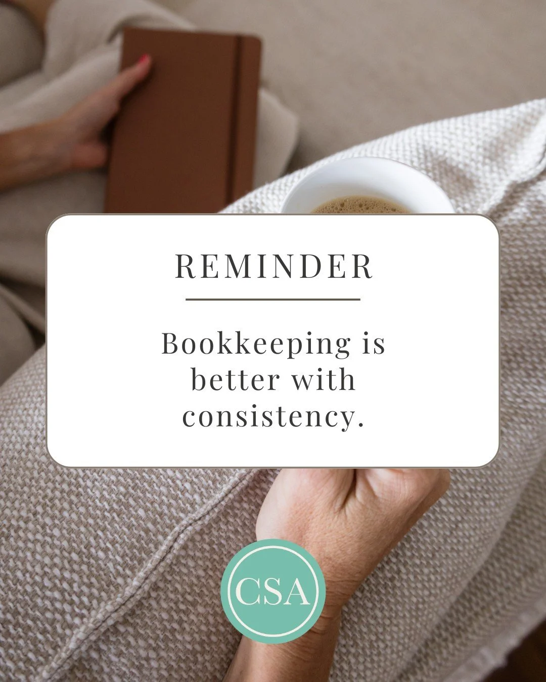 Being consistent with your bookkeeping is one of the simplest ways to make compliance feel so much less daunting. 🤍

When your books are up to date, everything becomes easier:

 ✔️ BAS isn&rsquo;t a panic moment
 ✔️ Payroll stays clean and correct
 