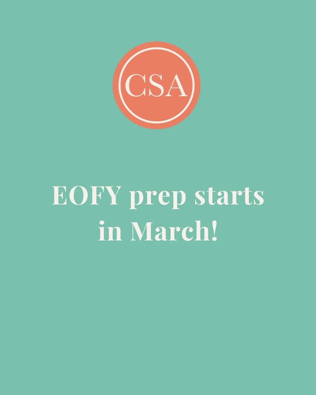 March is the perfect month to tidy up your books before the EOFY rush begins.

A quick check-in now - reconciling accounts, reviewing payroll, and following up outstanding invoices - can save you hours of stress later.

Think of it as future-you doin
