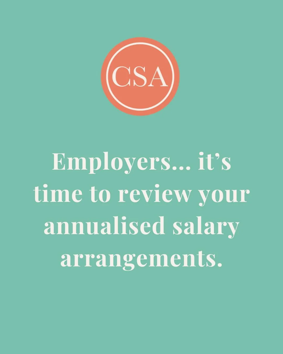 📣 Employers, when did you last review your annualised salary arrangements?

If you have team members on annualised salaries, Fair Work requires you to regularly check that they are still better off overall under their arrangement compared to their a