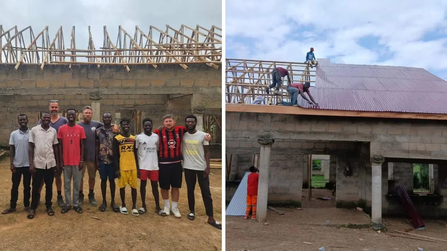Gisborne tradies back from Ghana after putting roof on school