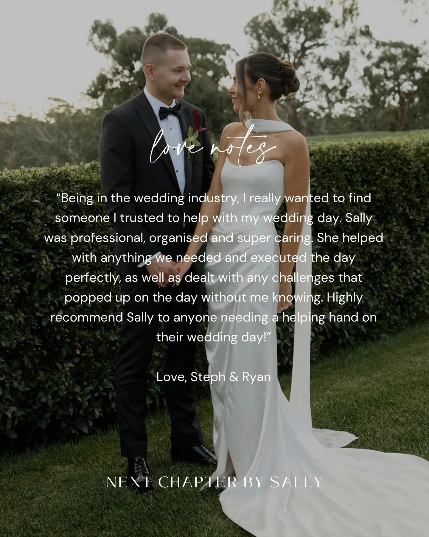 Thank you Steph and Ryan, It was an absolute pleasure to work with you and I wish you a lifetime of happiness, laughter, and love together! 

#WeddingCoordinator #adelaidewedding #nextchapterbysally