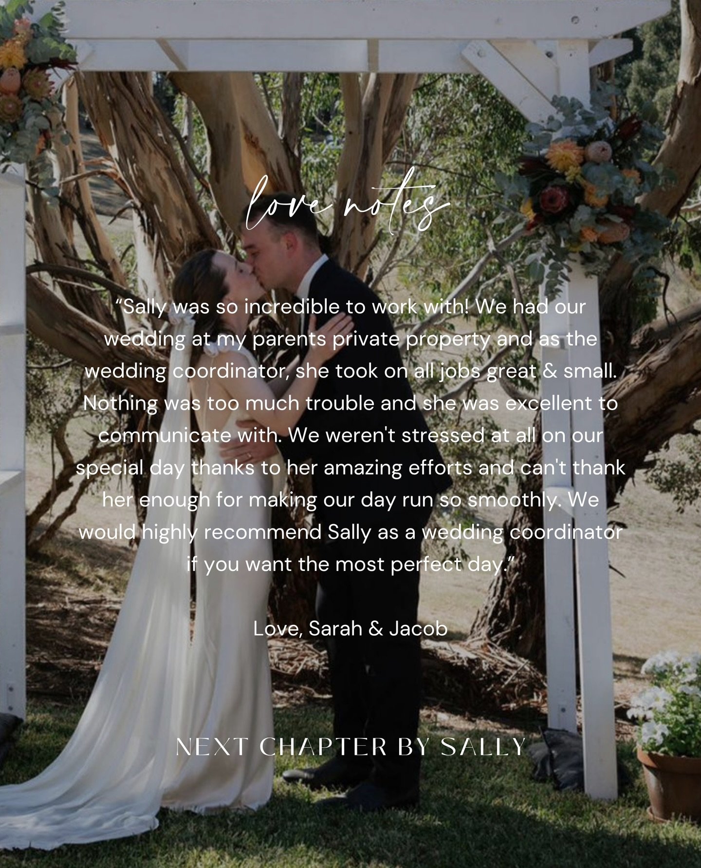 I wish Sarah and Jacob all the love and happiness for their future together and hope they continue to make many more beautiful memories surrounded by family, laughter, and love. 

Love, Sally x 

#adelaideweddingcoordinator #2026bride #weddingsinadel