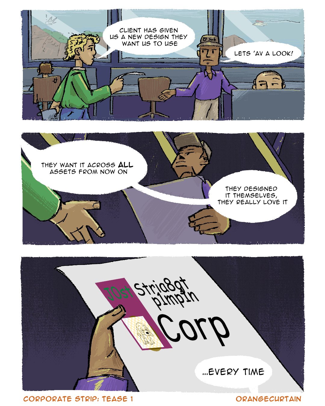 The Corporate Strip: Tease 1 - The Client, the artist