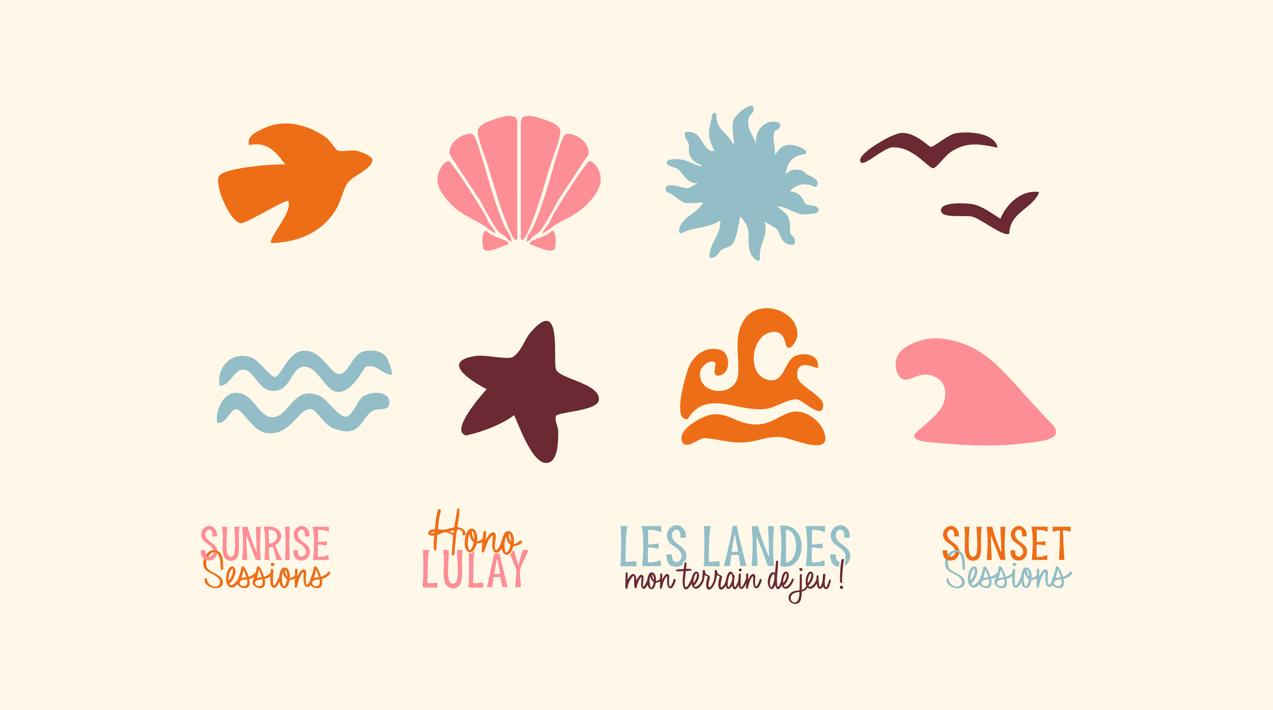 Illustrations & stickers réalisés pour l'image de marquel de Lulay Yoga, prof de yoga dans les Landes