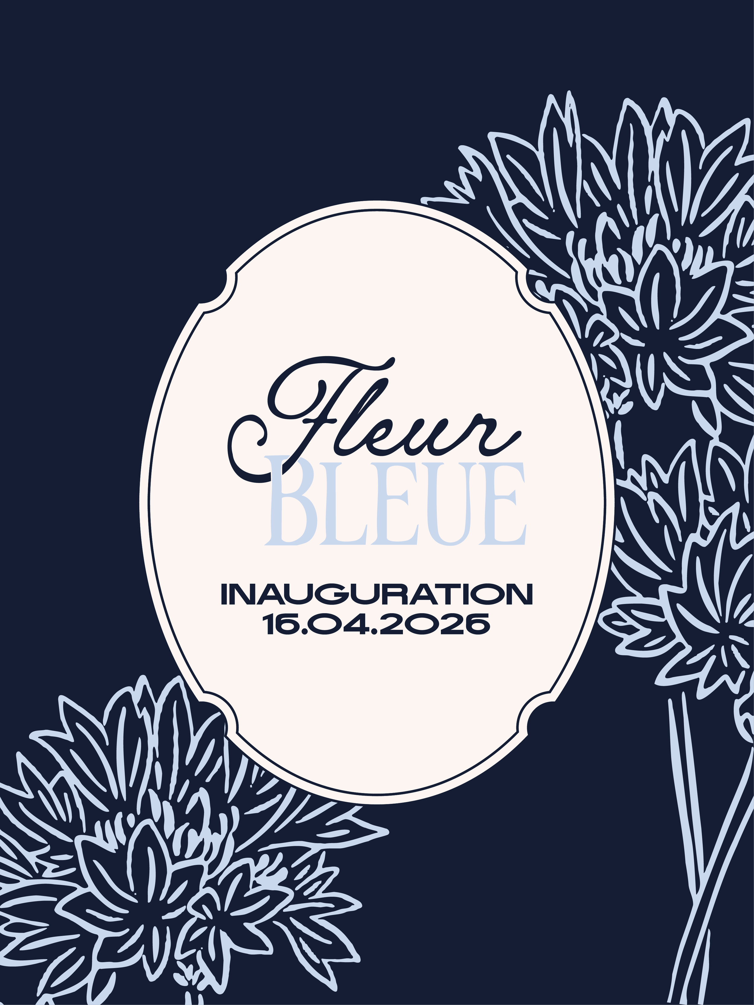 Visuel pour l'inauguration de Fleur Bleue, fleuriste à Chevreuse