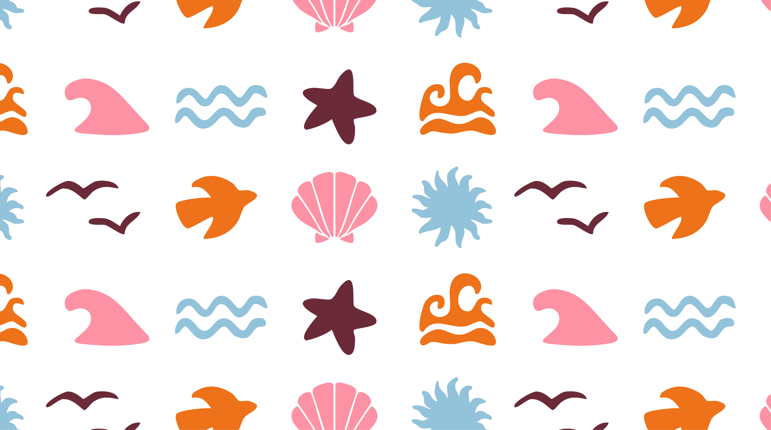 Motif réalisé avec les illustrations de l'image de marque de Lulay Yoga prof de yoga dans les Landes