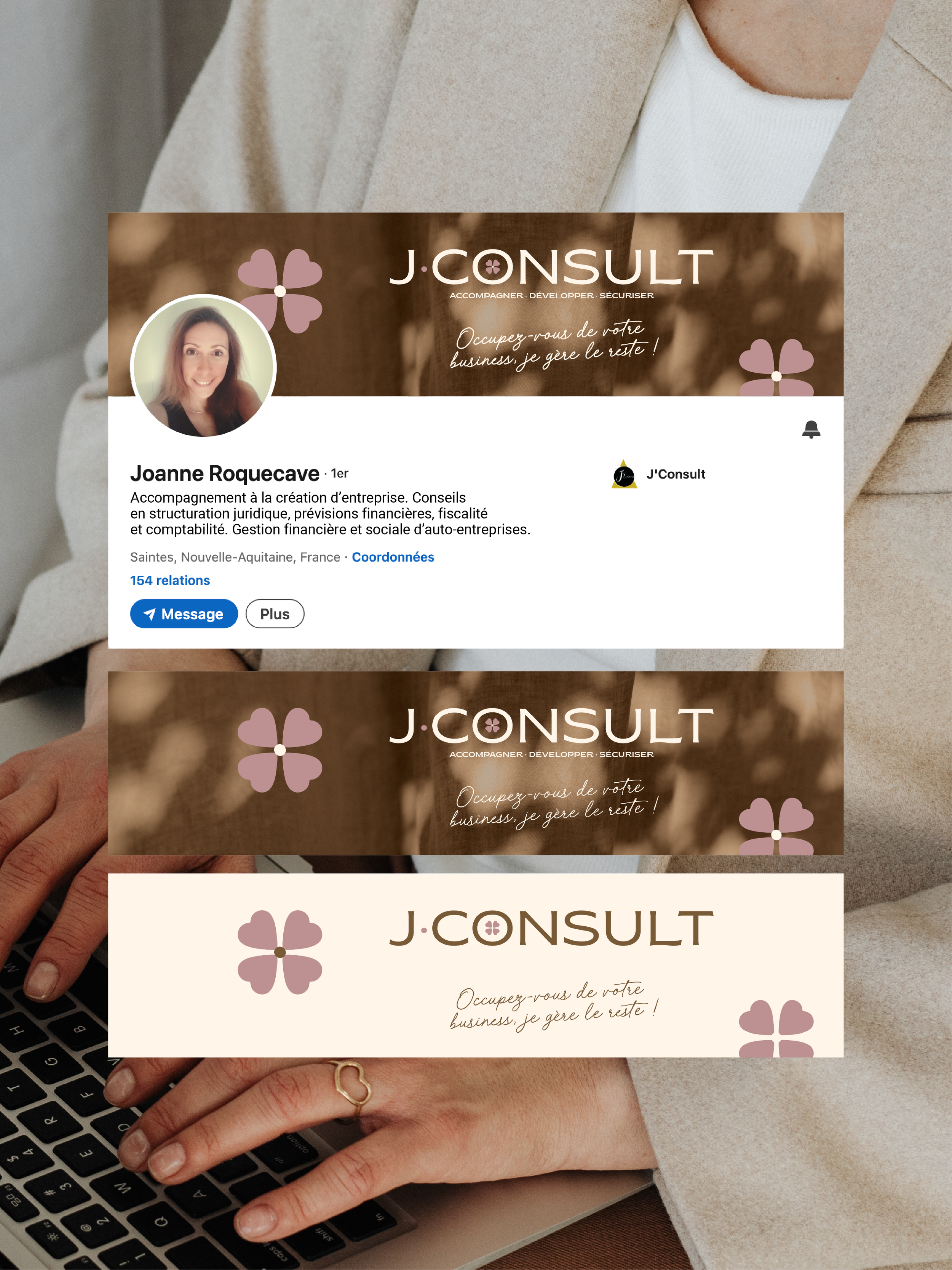 Visuel de communication Linkedin pour J'Consult