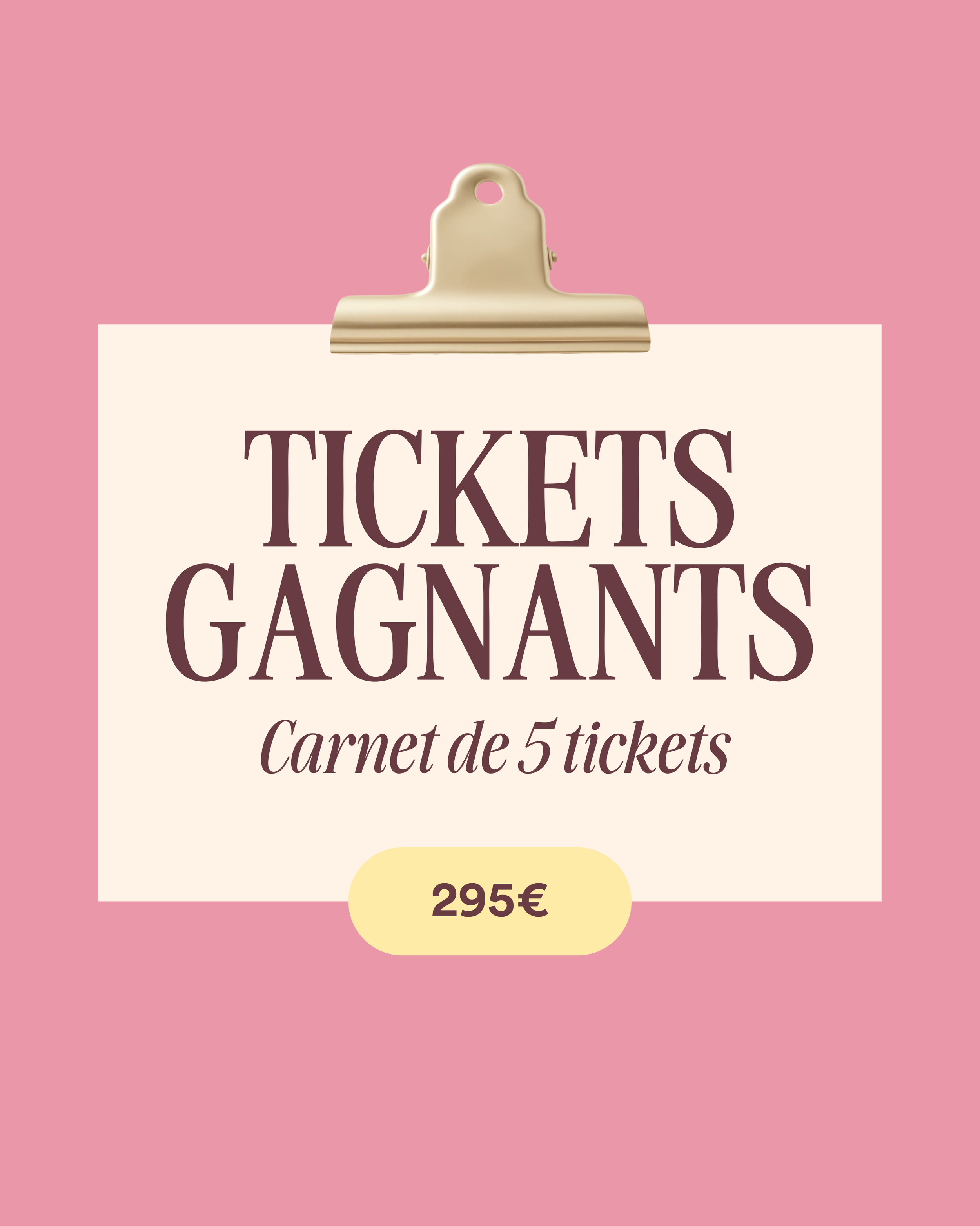 Ticket Gagnant · Carnet de 5 tickets