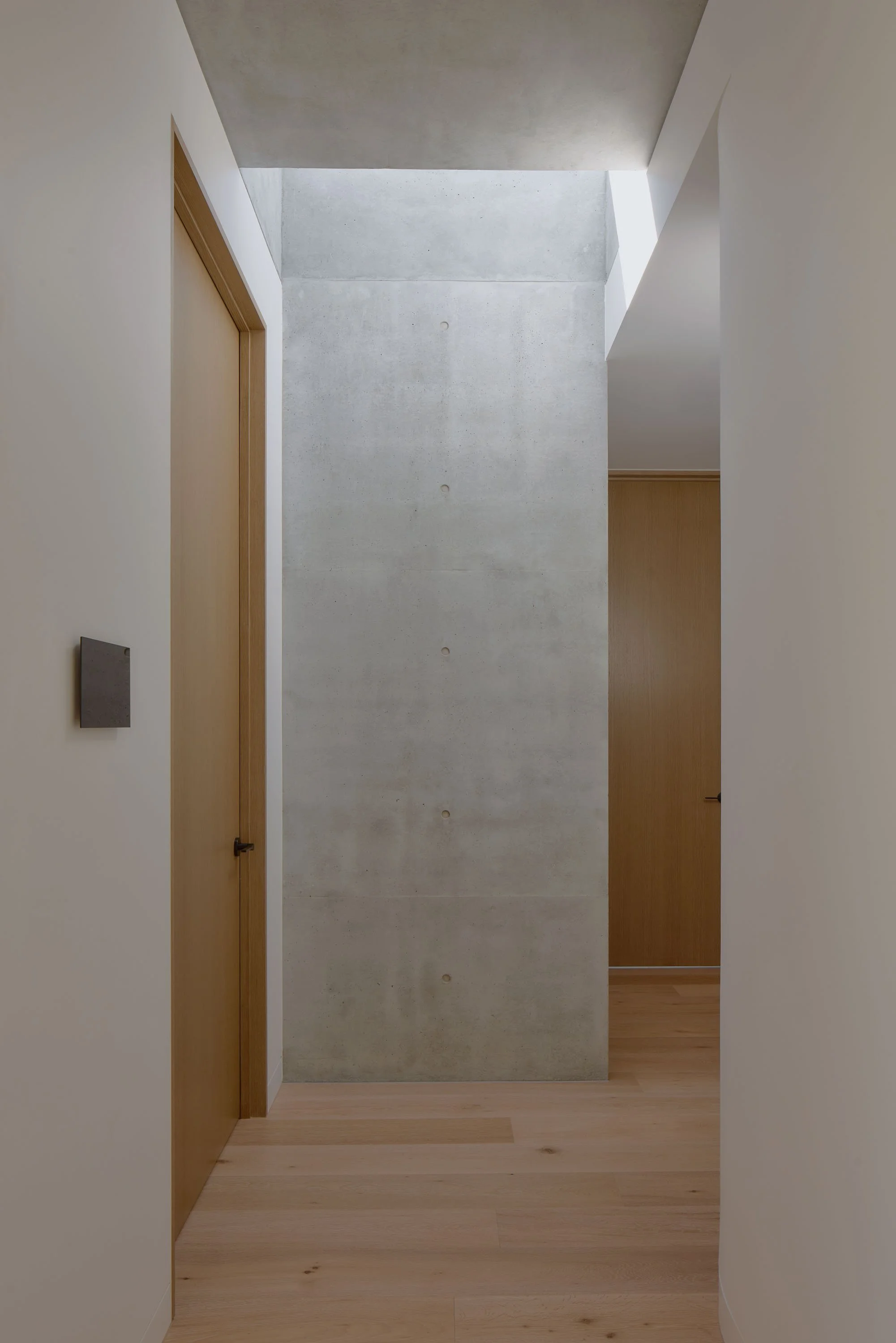 Detail of bespoke joinery and natural material palette, HIVE Architecture Sunshine Coast