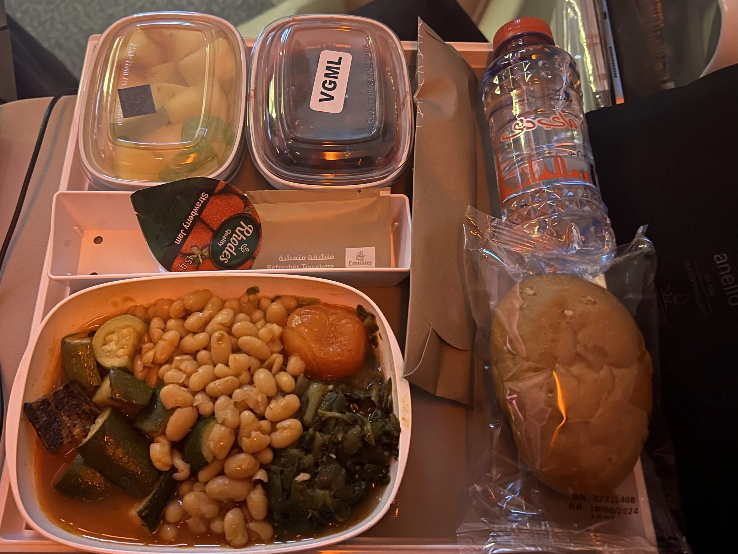 Emirates Flight Vegan meals