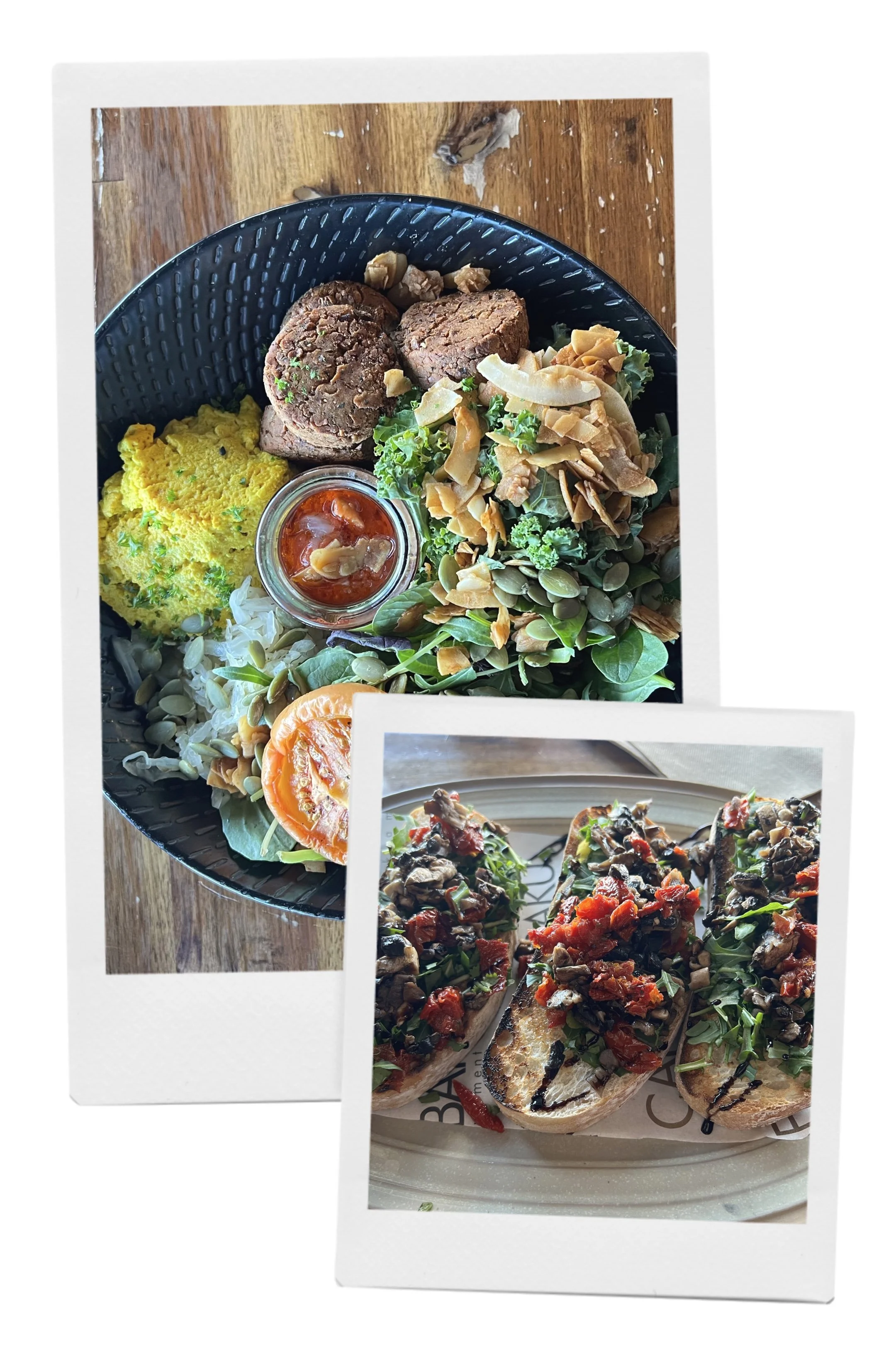 Vegan meals at Cafe Baku, Lake Taupo