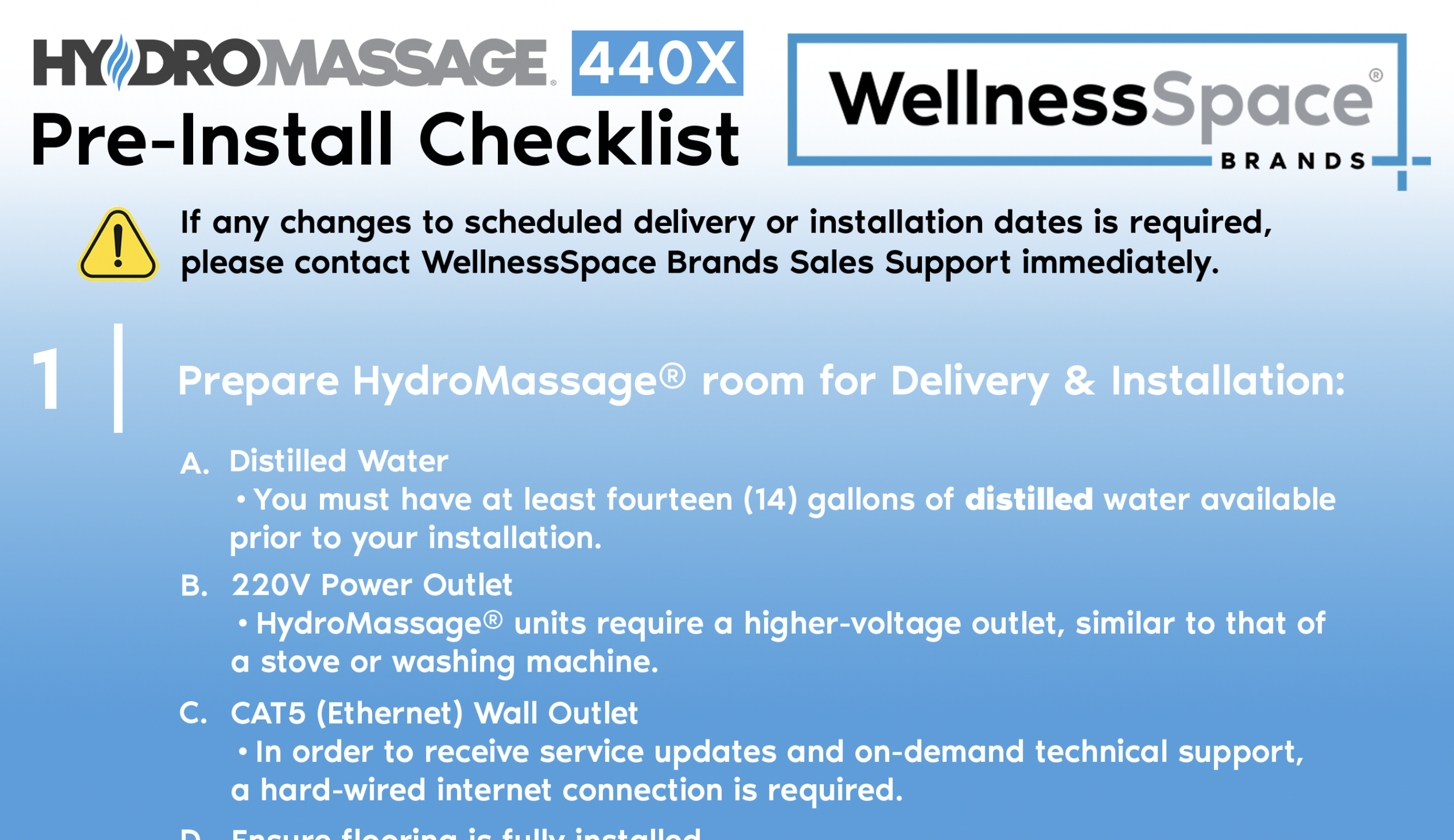 HydroMassage Delivery Form Design